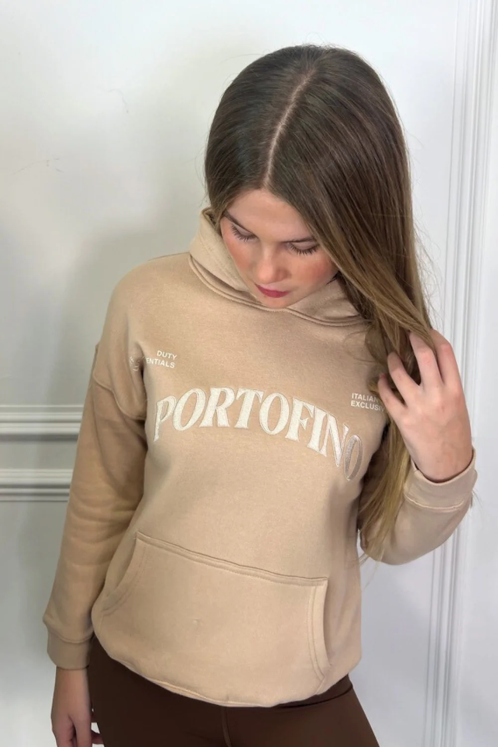 Mini Portofino stone embroidered hoodie loungewear - Image 4