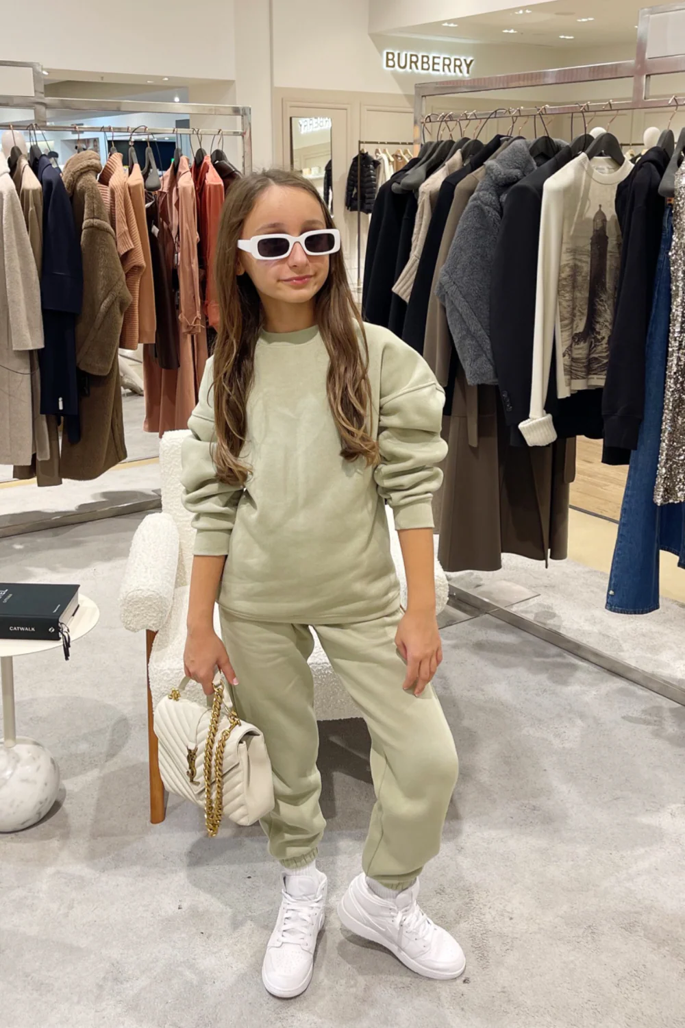 Mini sage essential sweater oversized loungewear set