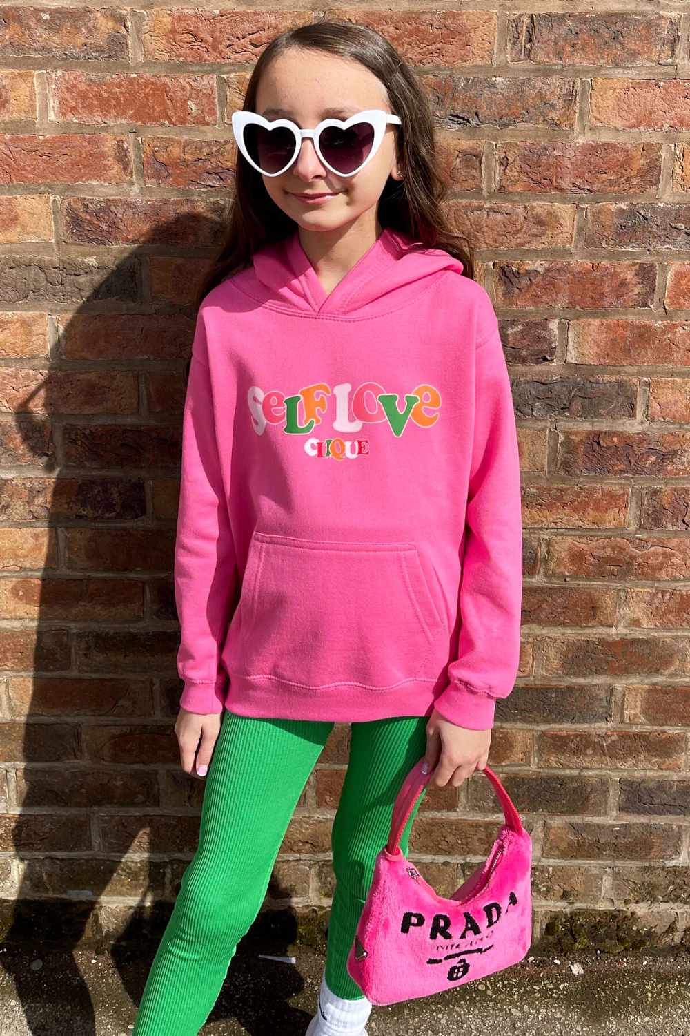 Mini self love clique pink printed hoodie - Image 2