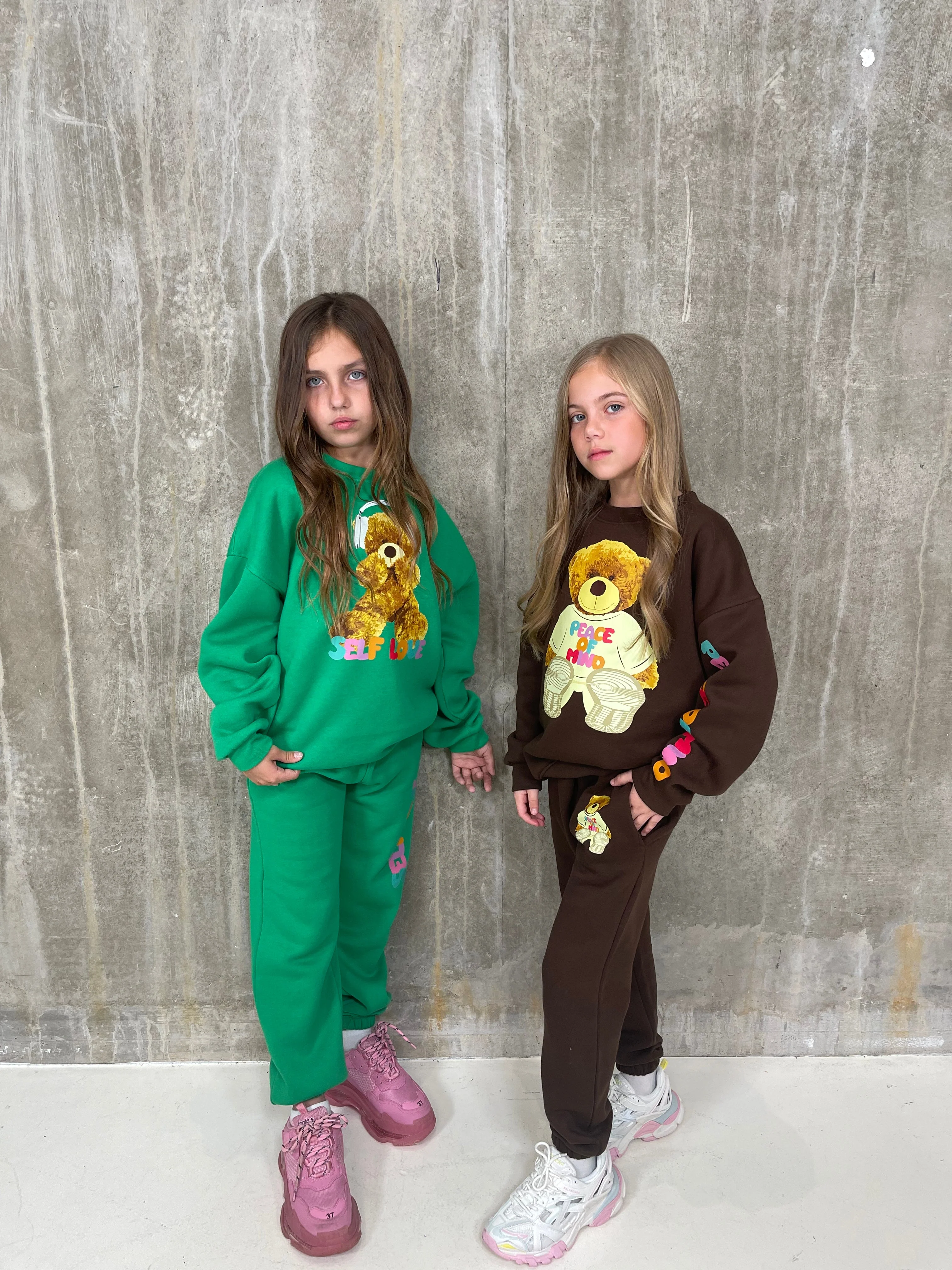 Mini self love Teddy green sweater loungewear set - Image 7