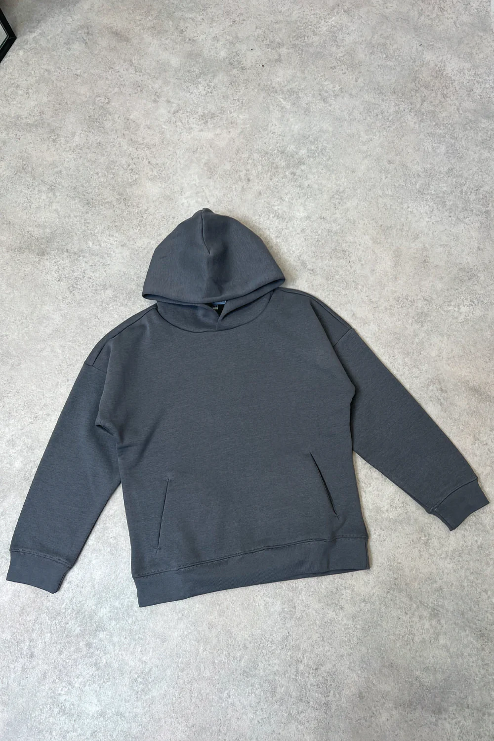 Mini steel grey premium essential hoodie - Image 3
