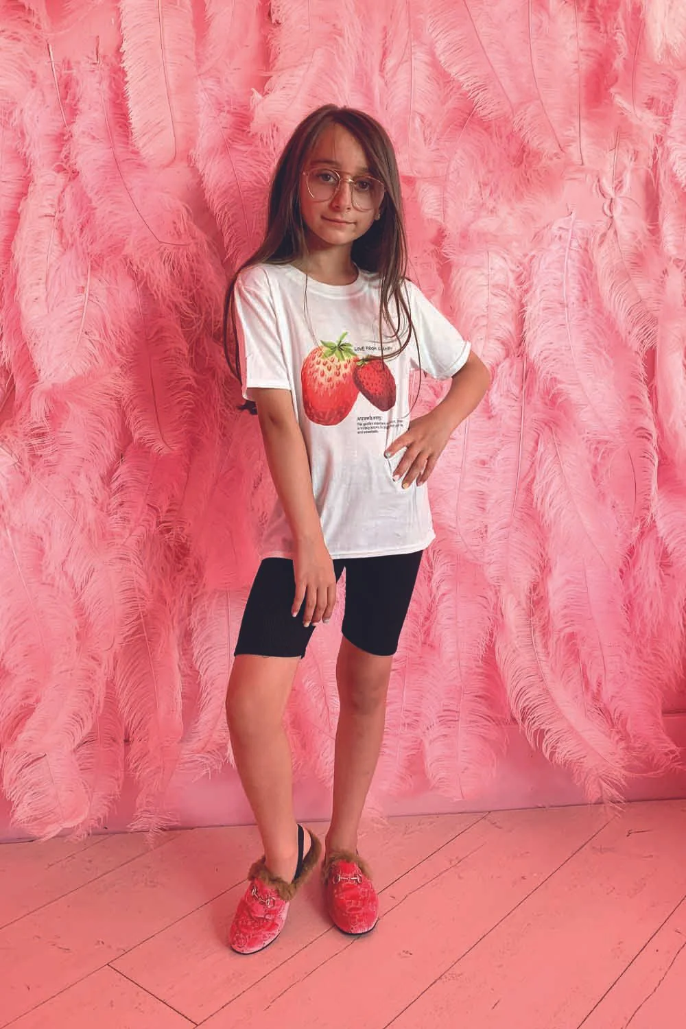 Mini strawberry print cycling short coord - Image 2
