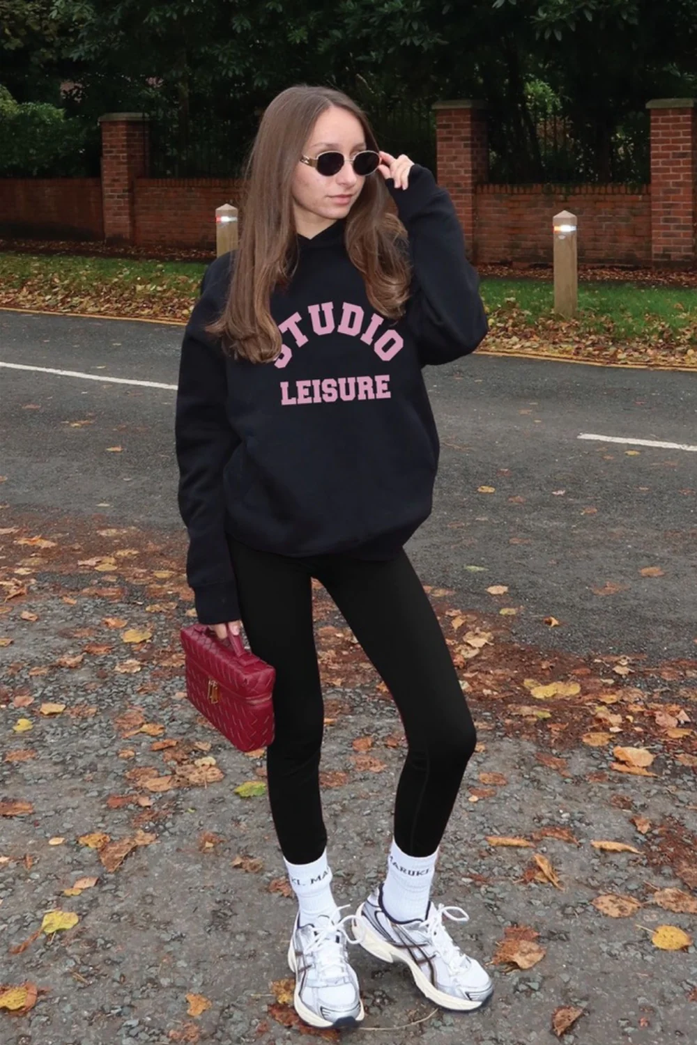 Mini studio leisure college black printed hoodie - Image 2