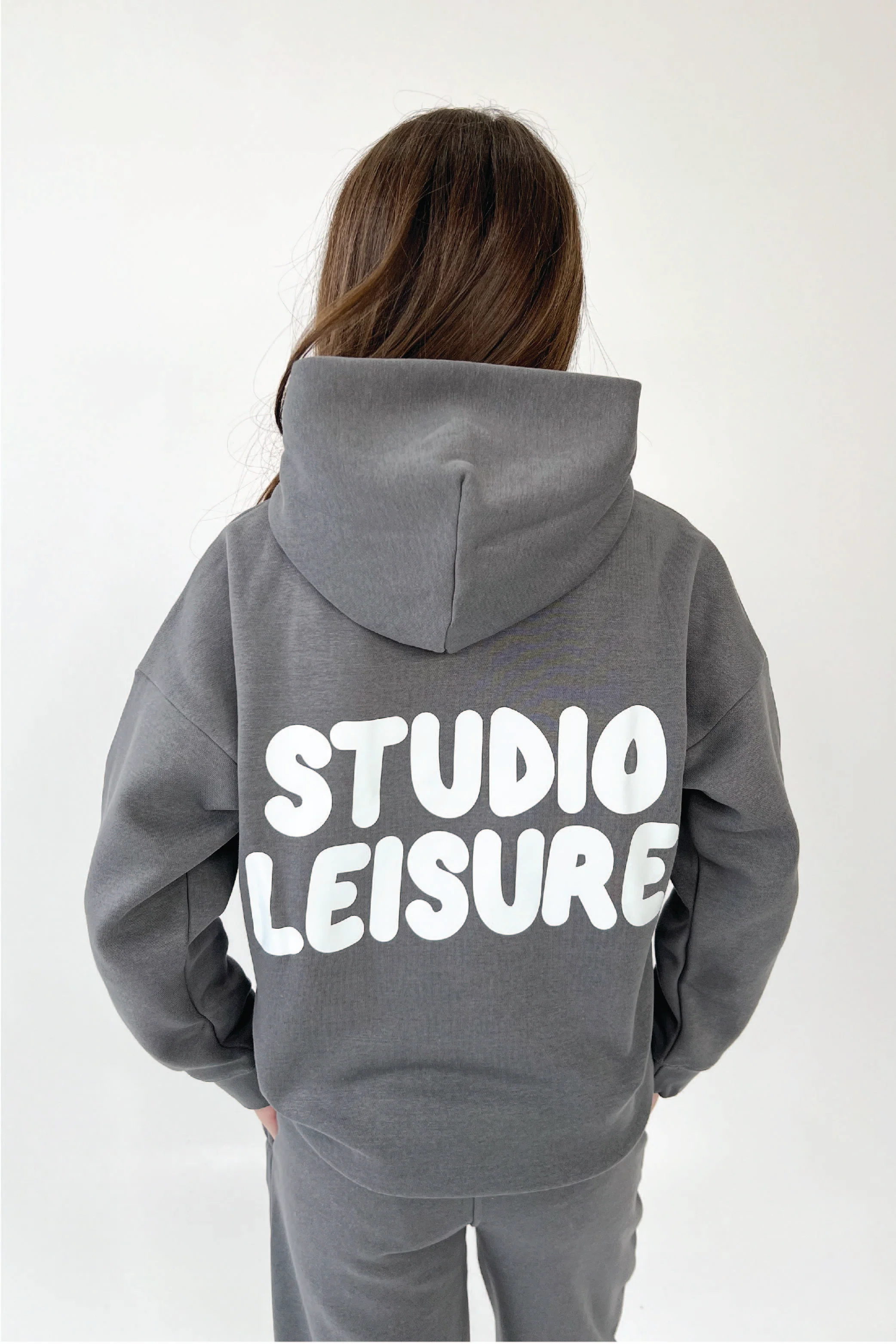 Mini studio leisure steel grey bubble printed hoodie - Image 2