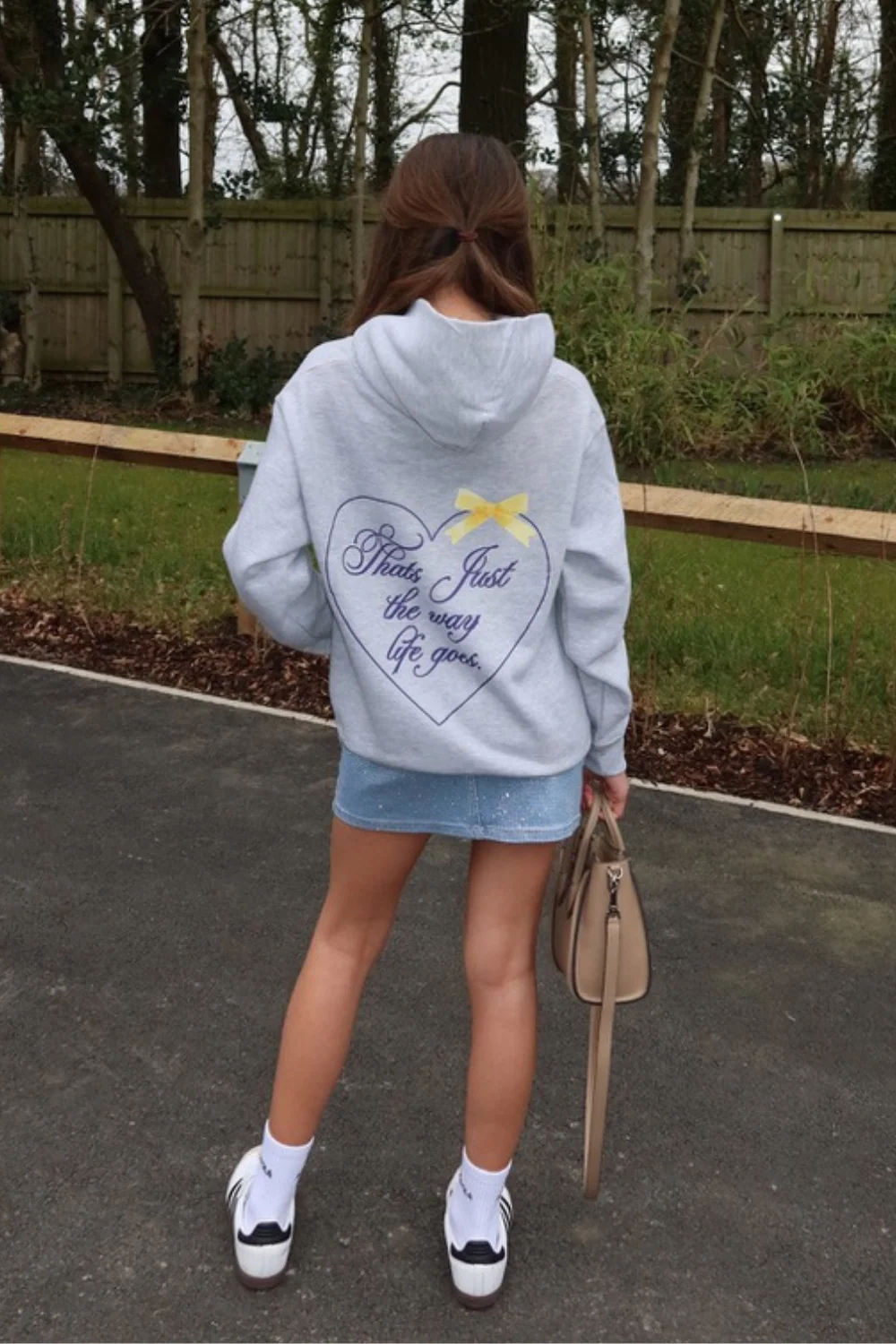 Mini thats just the way life goes grey printed hoodie - Image 2