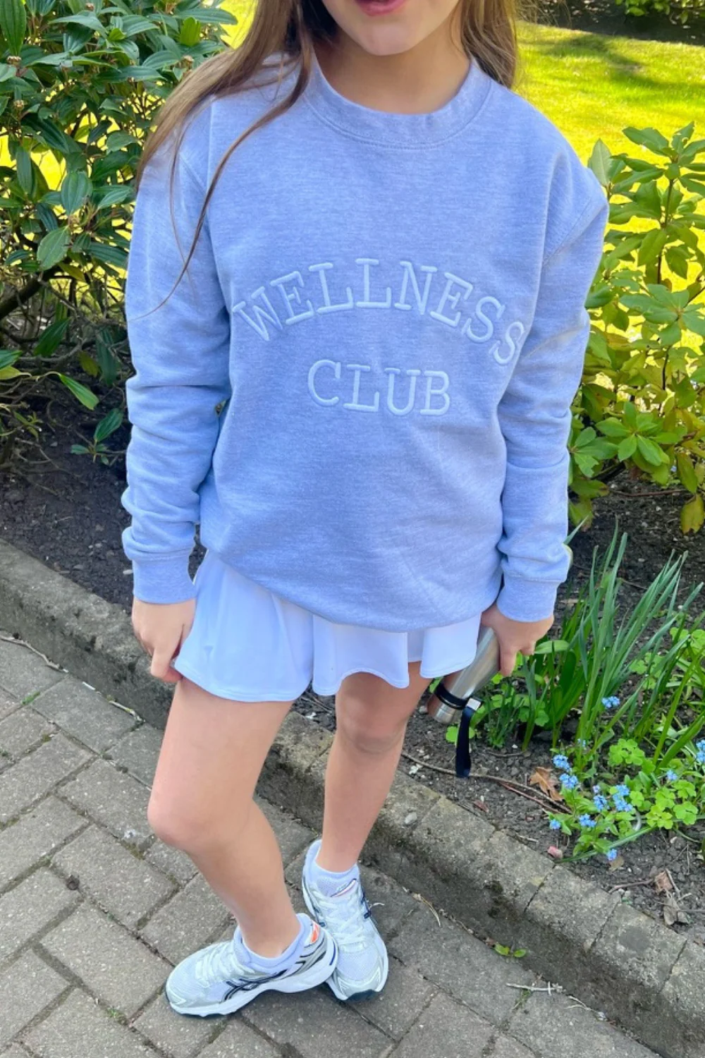 Mini wellness club marl grey embroidered sweater - Image 3