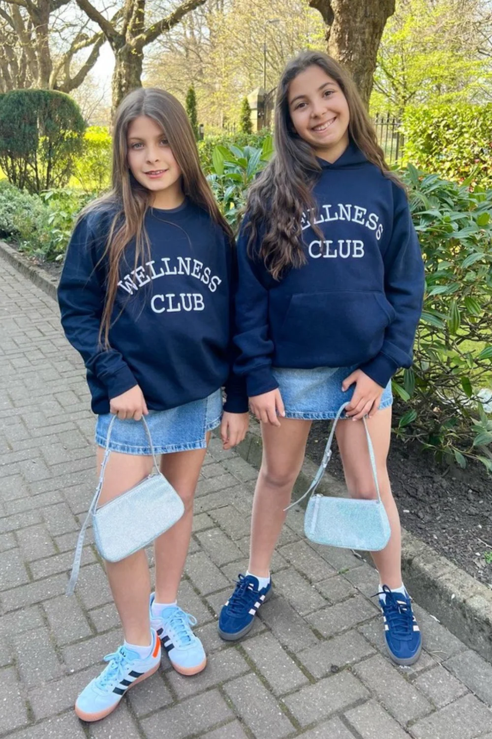 Mini wellness club navy embroidered sweater - Image 2