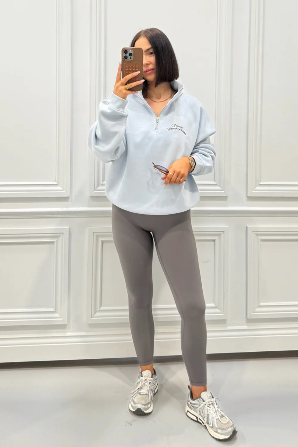 MONACO FRENCH RIVIERA BABY BLUE PRINTED 3/4 ZIP - Image 3
