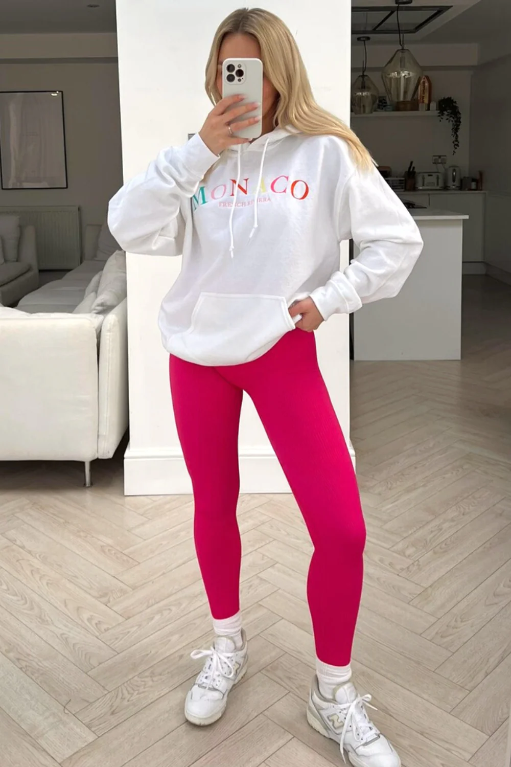 Monaco White & multi embroidered hoodie - Image 2
