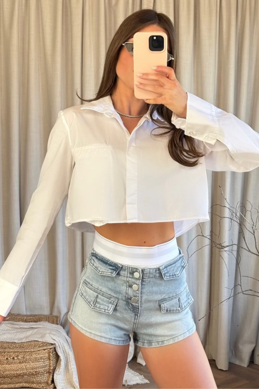 Nadine blue boxer denim shorts - Image 3