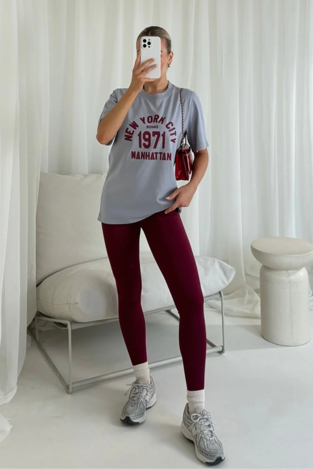 New York city faded blue printed heavyweight oversized t-shirt - Image 2