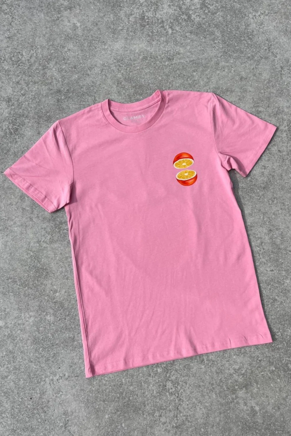 Orange Printed pink T-shirt - Image 3
