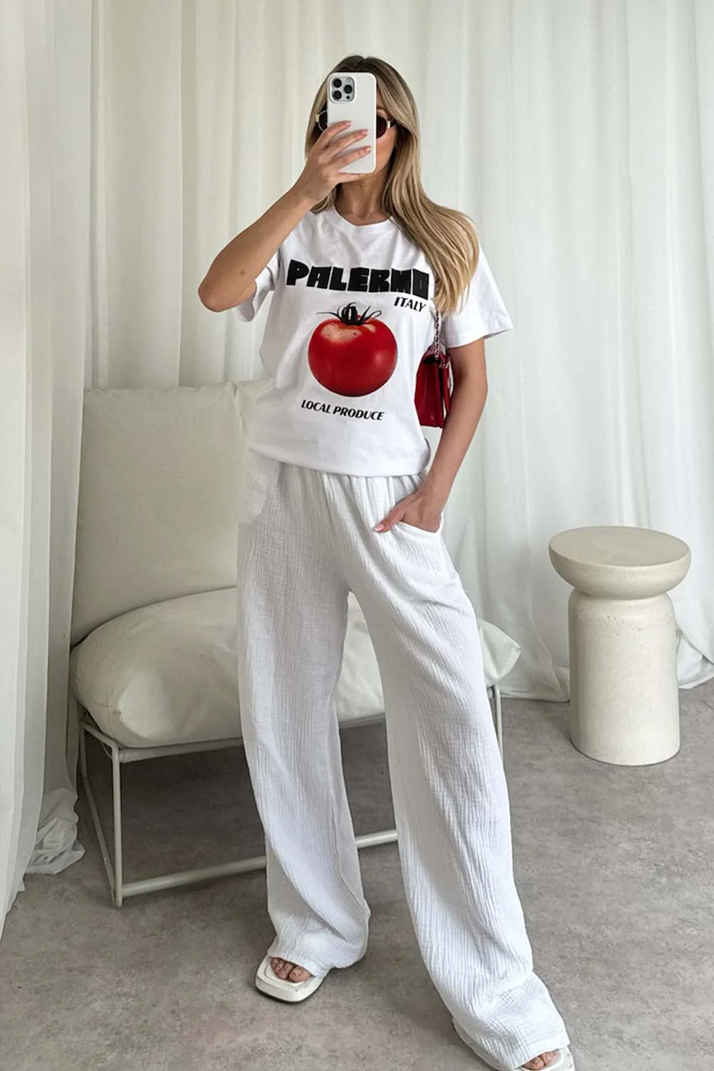 Palermo printed white t-shirt