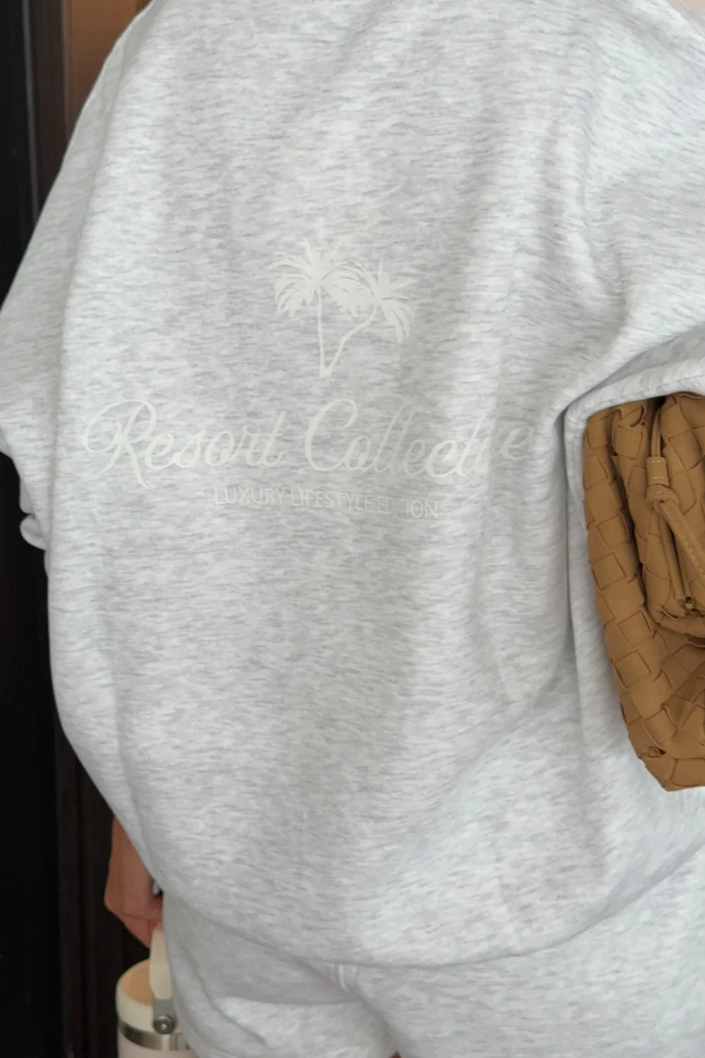 Palm light marl printed 3/4 zip sweater - Resort Collective - Image 3