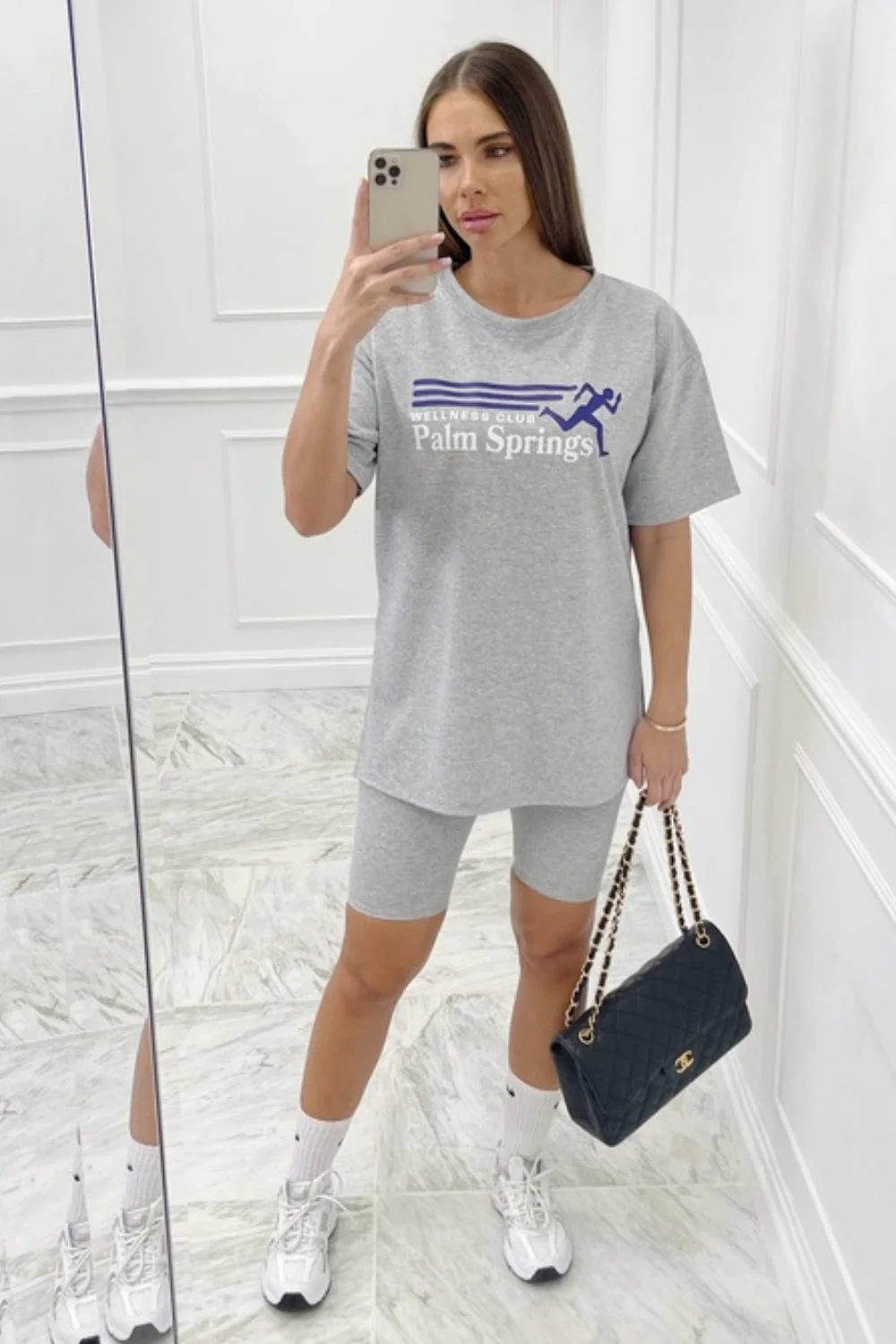palm springs grey cycling short coord - Image 2