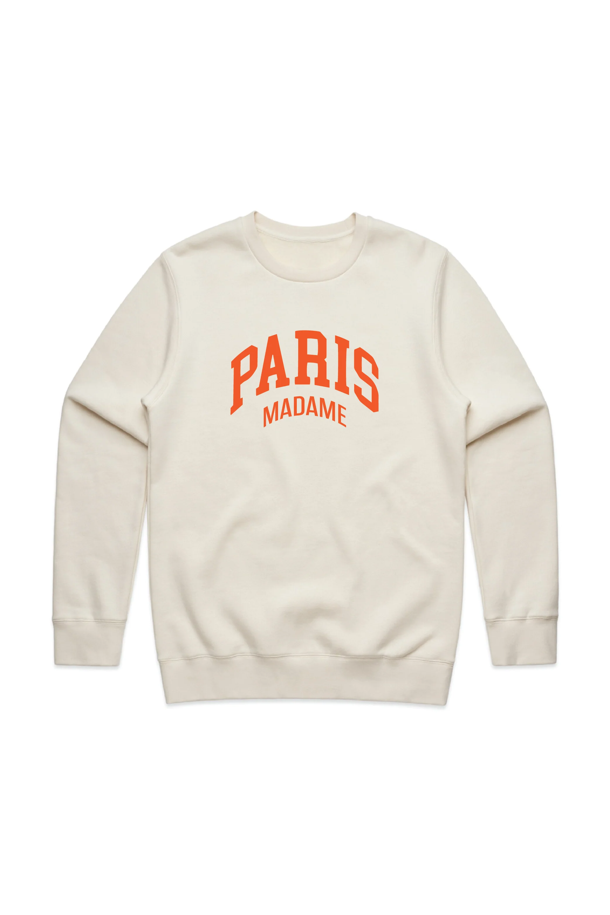 Paris madame orange printed ecru sweater - Image 2