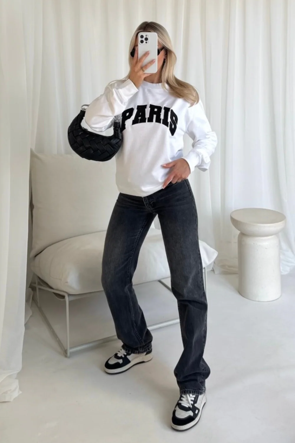 Paris white embroidered sweater - Image 3