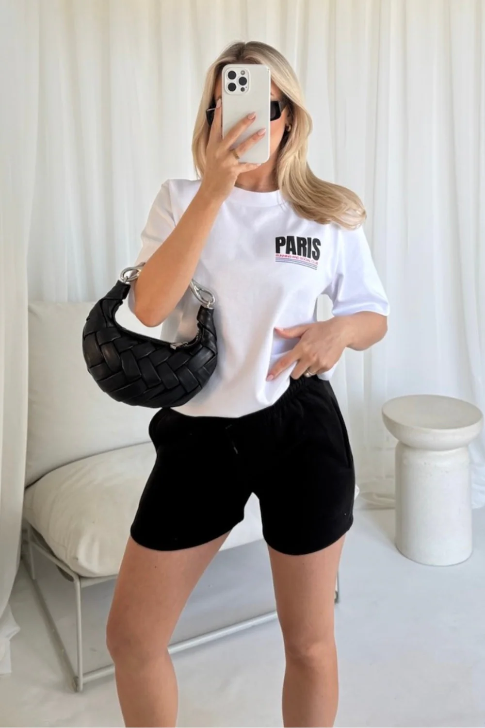 Paris white printed heavyweight oversized t-shirt - Image 2