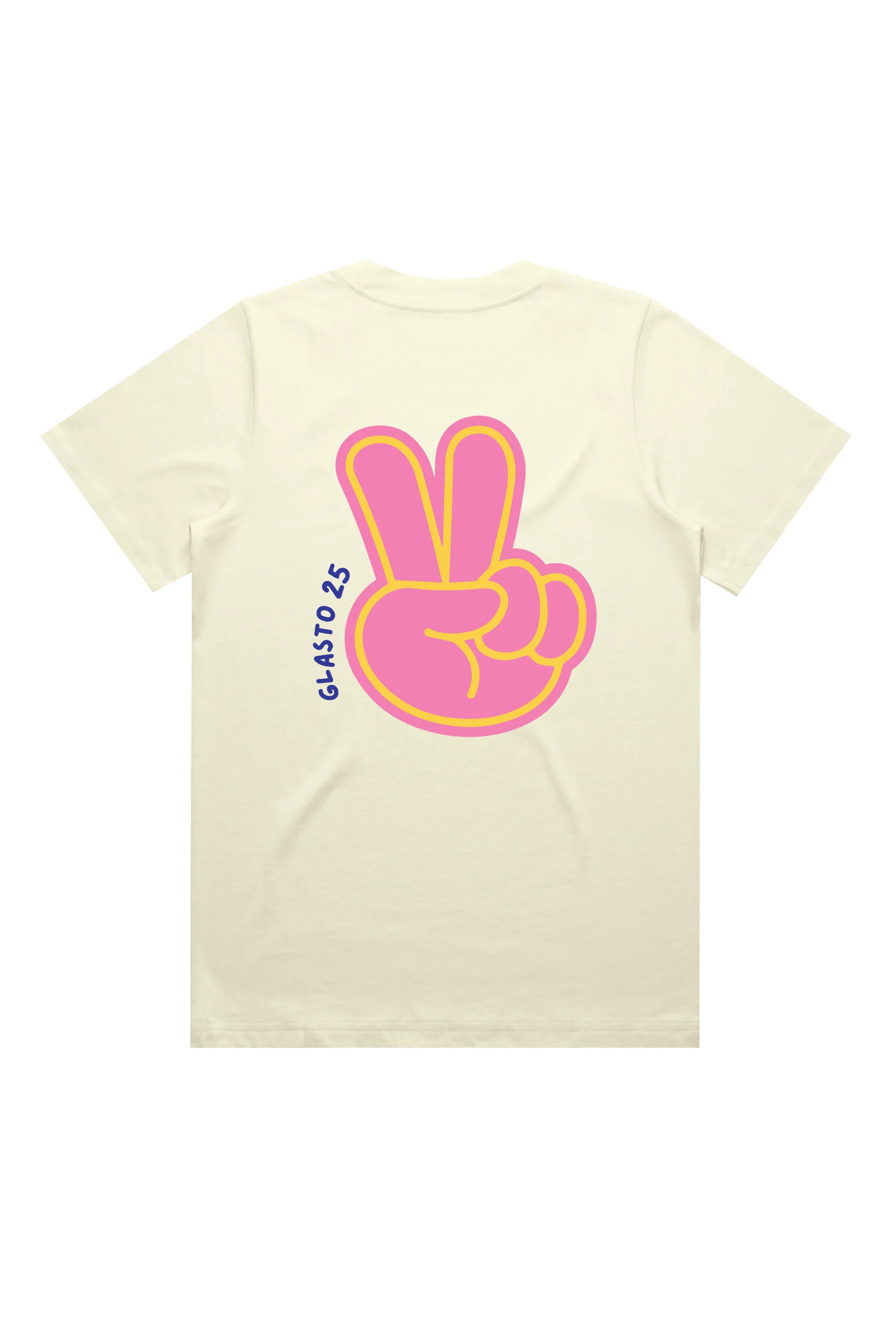 Peace, love & party ecru heavyweight back print t-shirt - Image 6
