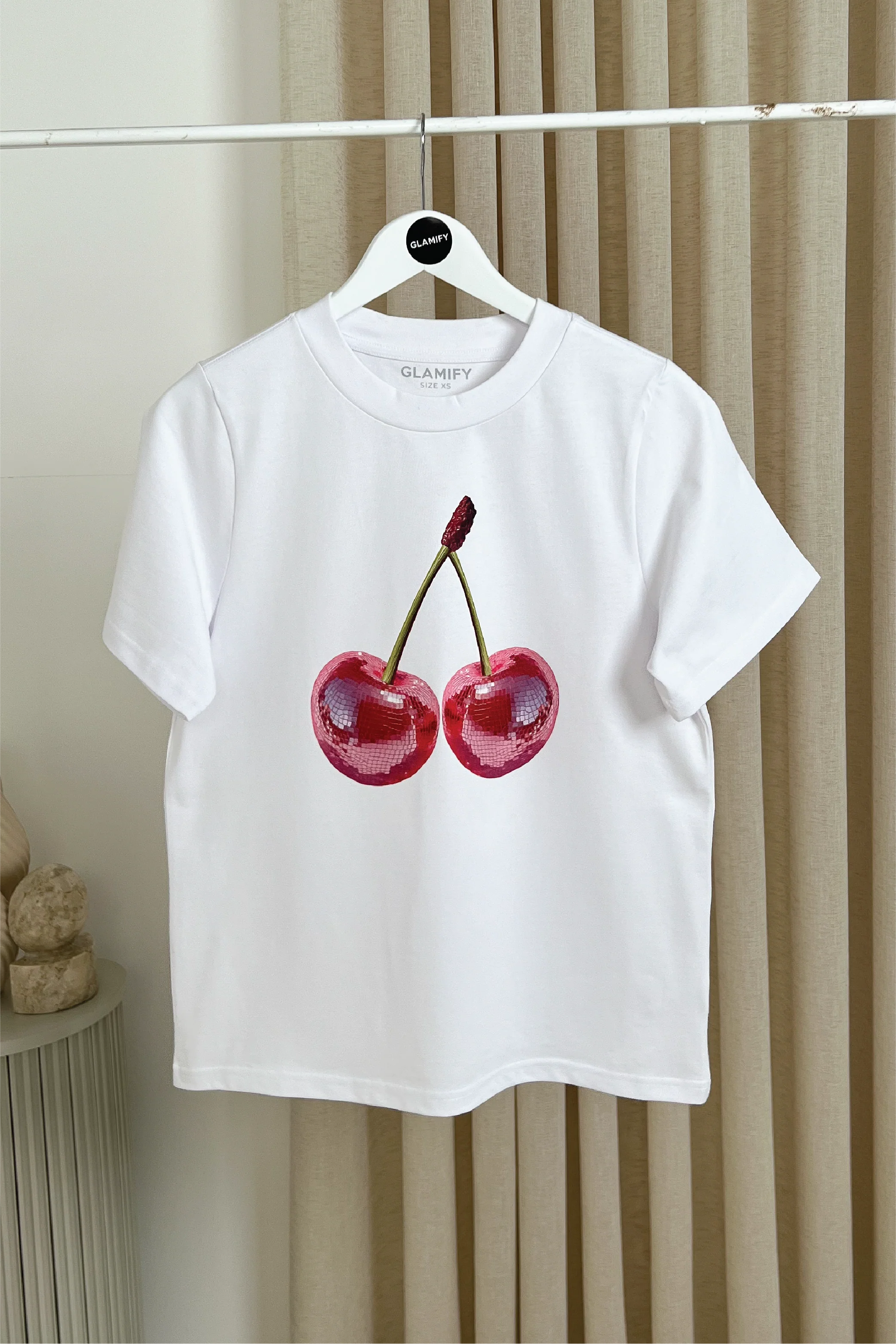 Pink Cherry White printed heavyweight oversized t-shirt - Image 6