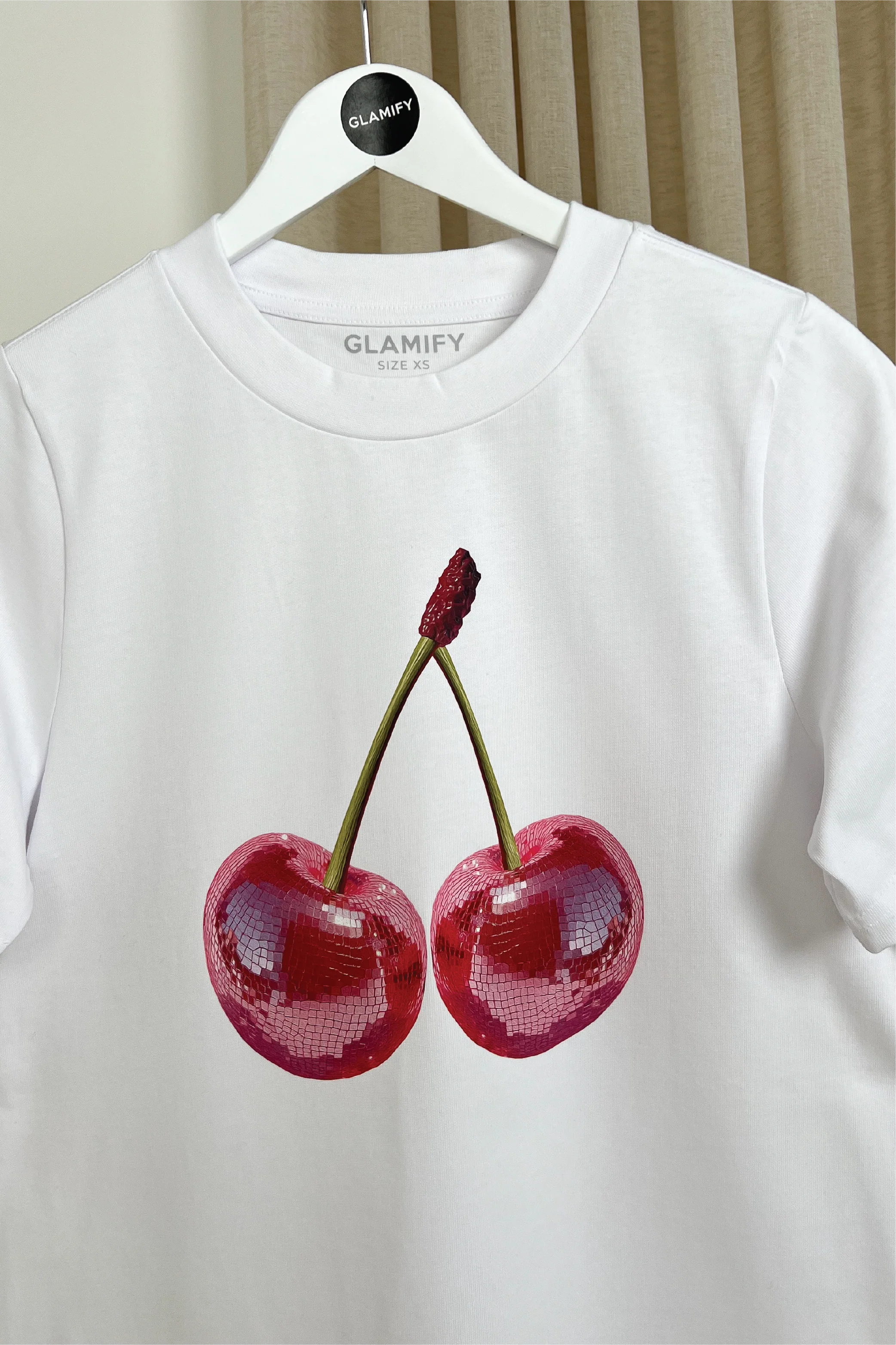 Pink Cherry White printed heavyweight oversized t-shirt - Image 7