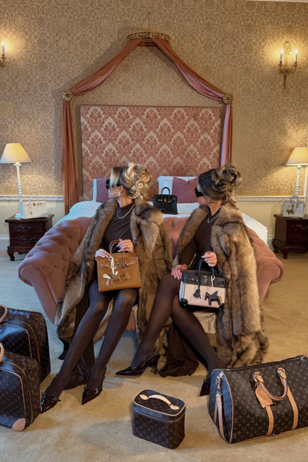 Pipa camel long faux fur coat - Image 3