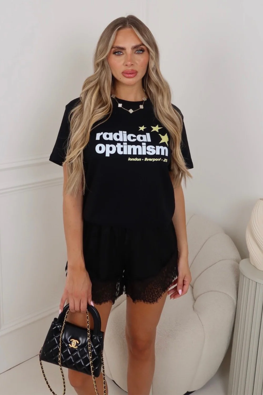 Radical optimism black printed t-shirt - Image 3