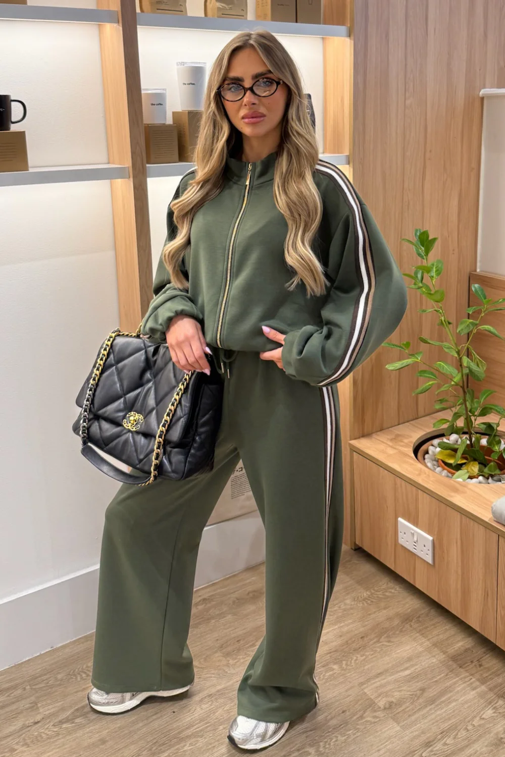 ROSSI GREEN STRIPED TRACKSUIT