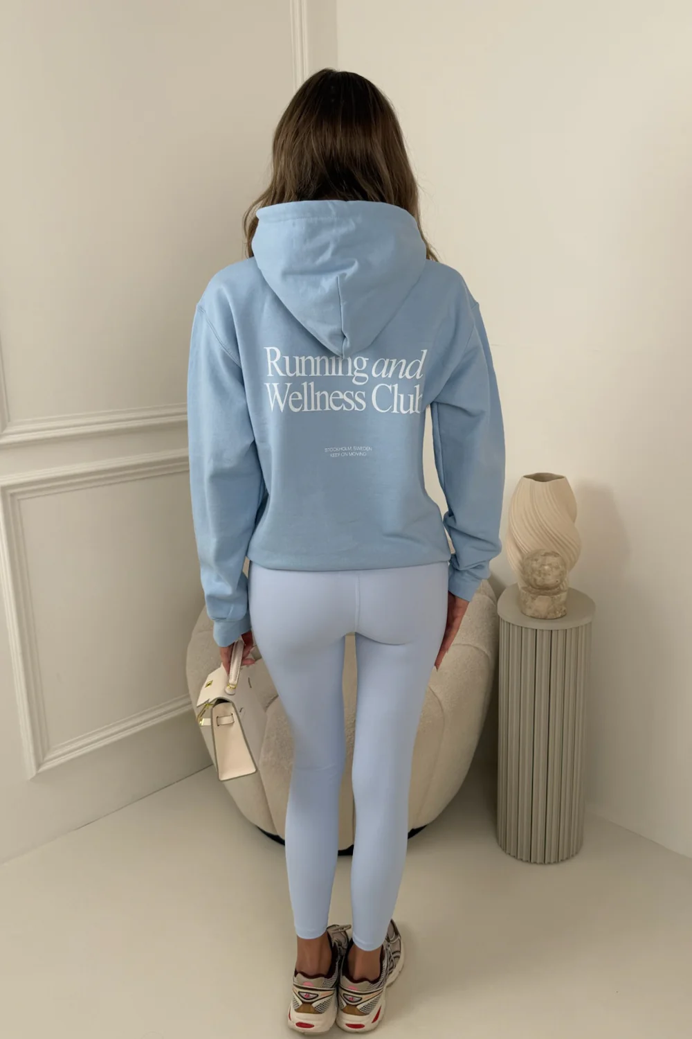 RUNNING & WELLNESS PRINTED BABY BLUE HOODIE - Image 3