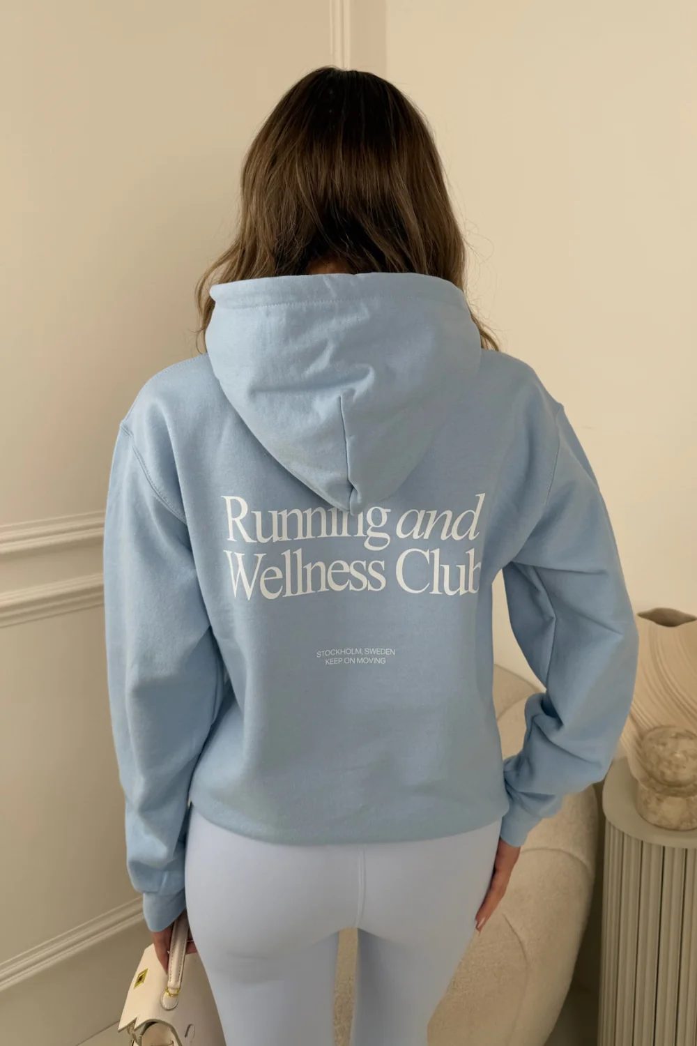 RUNNING & WELLNESS PRINTED BABY BLUE HOODIE - Image 4