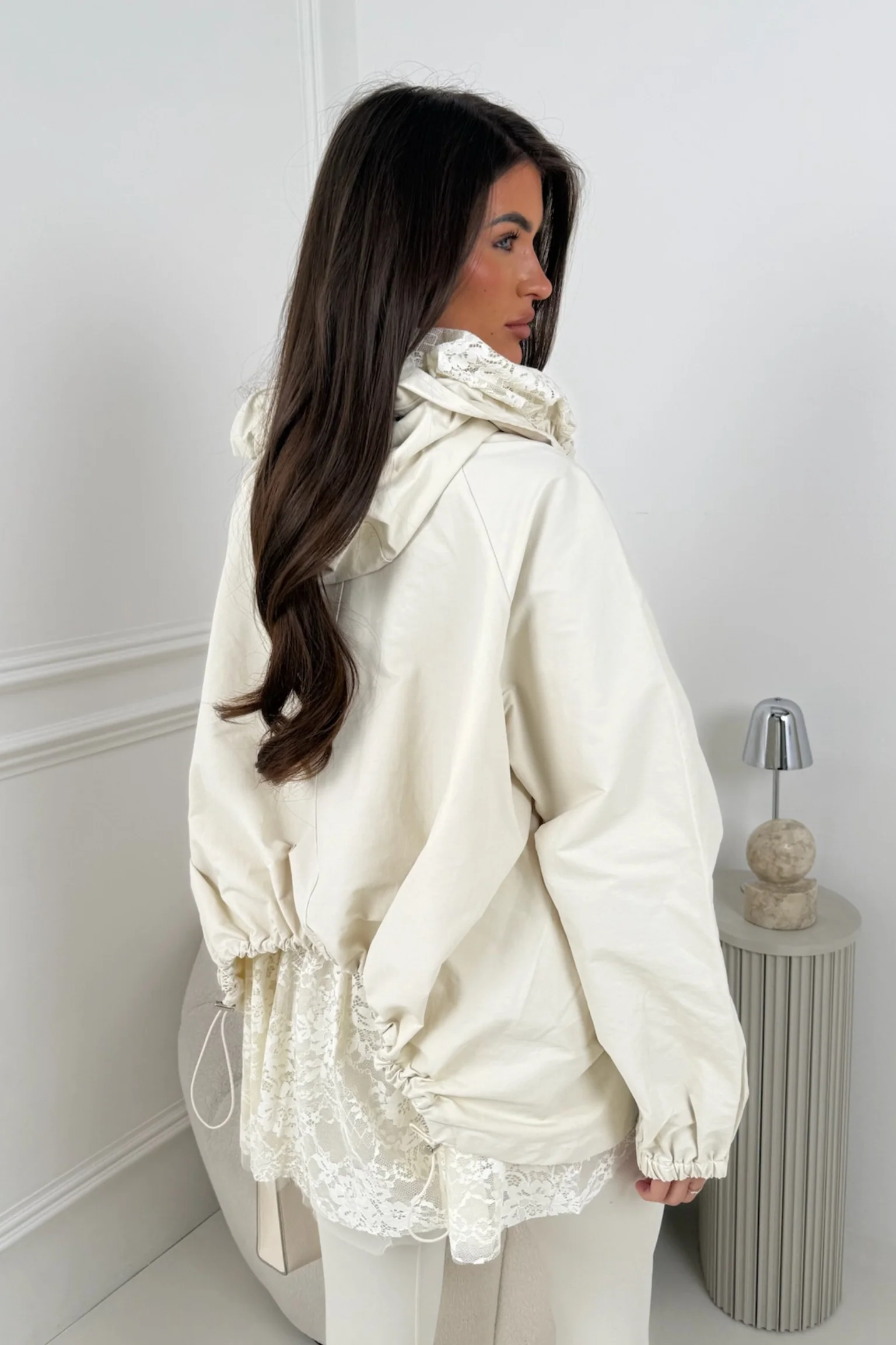 SAILOR BEIGE LACE TRIM JACKET - Image 2