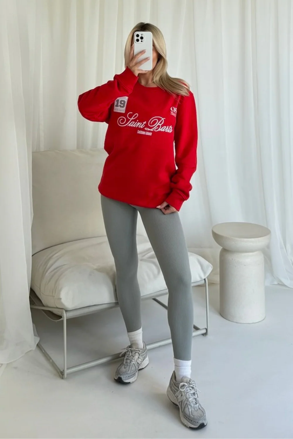 Saint barts red embroidered sweater - Image 2