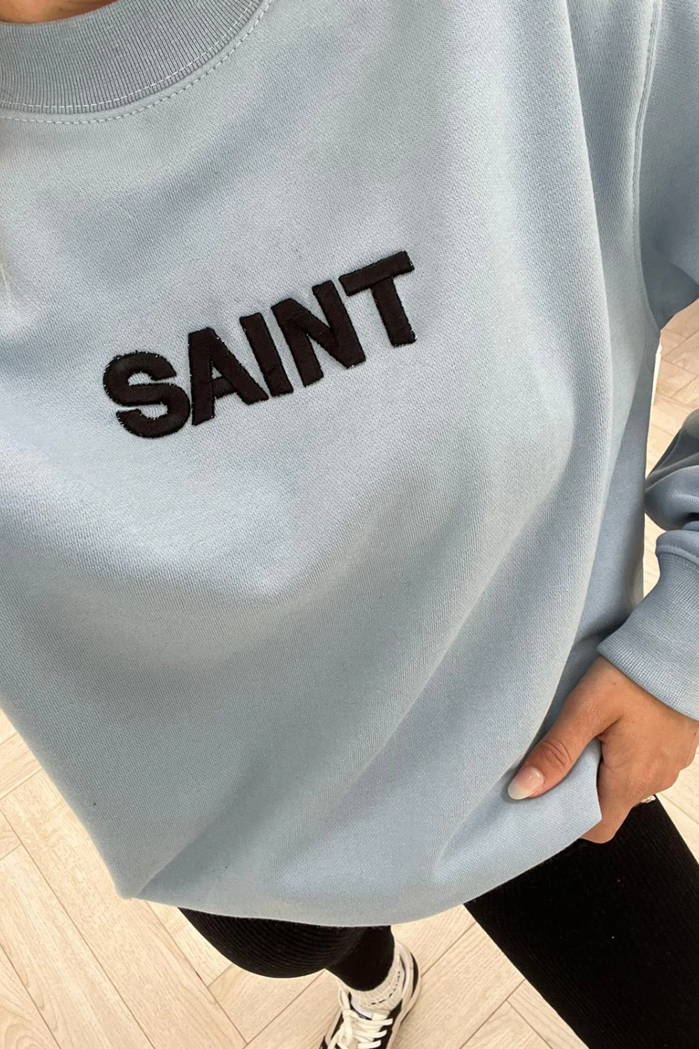 Saint blue round neck sweater - Image 2