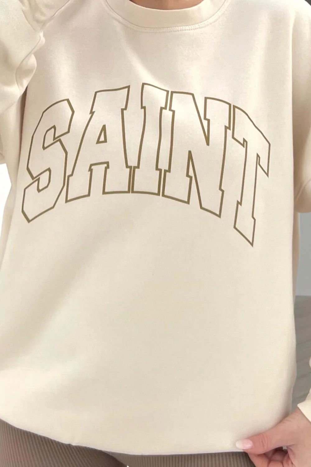 saint ecru printed sweater & legging coord - Image 3