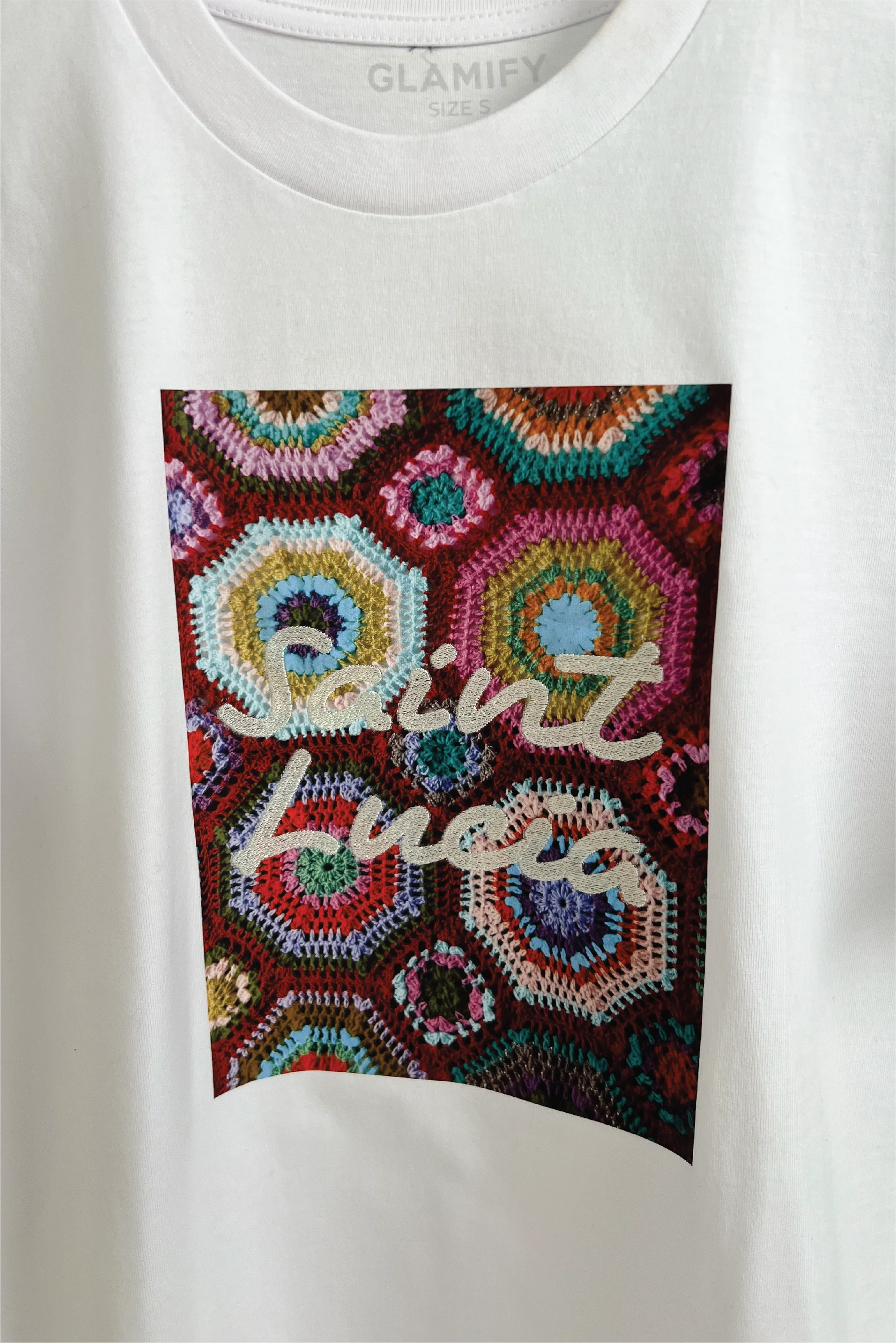Saint lucia green embroidered t-shirt towelling shorts set - Image 5