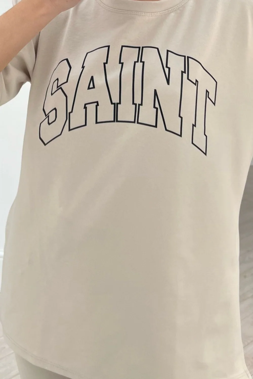 Saint stone printed cycling short co-ord - Image 3