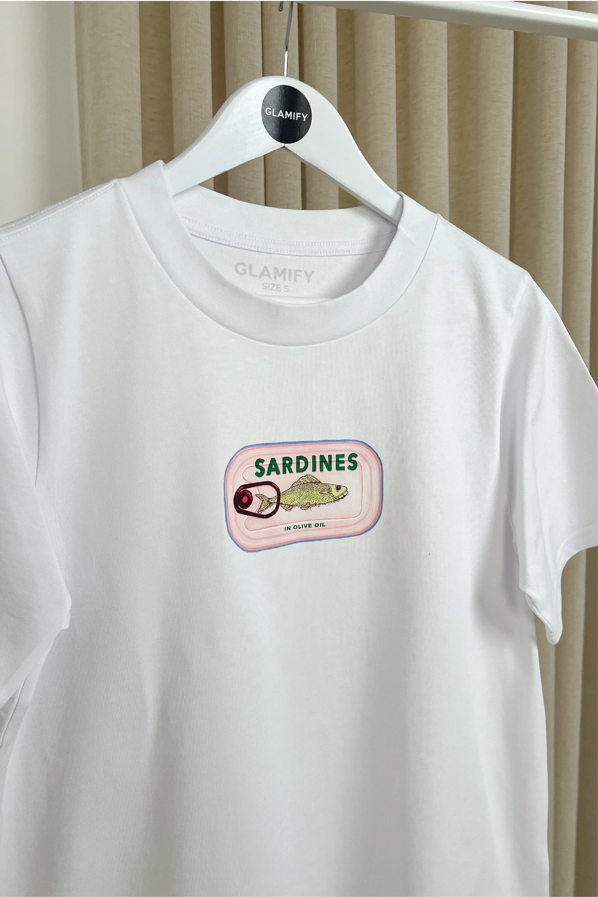 Sardines white printed heavyweight oversized t-shirt - Image 4