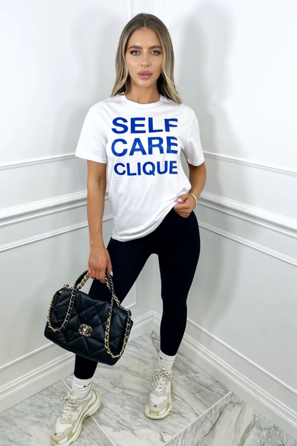 Self care clique white t-shirt - Image 2