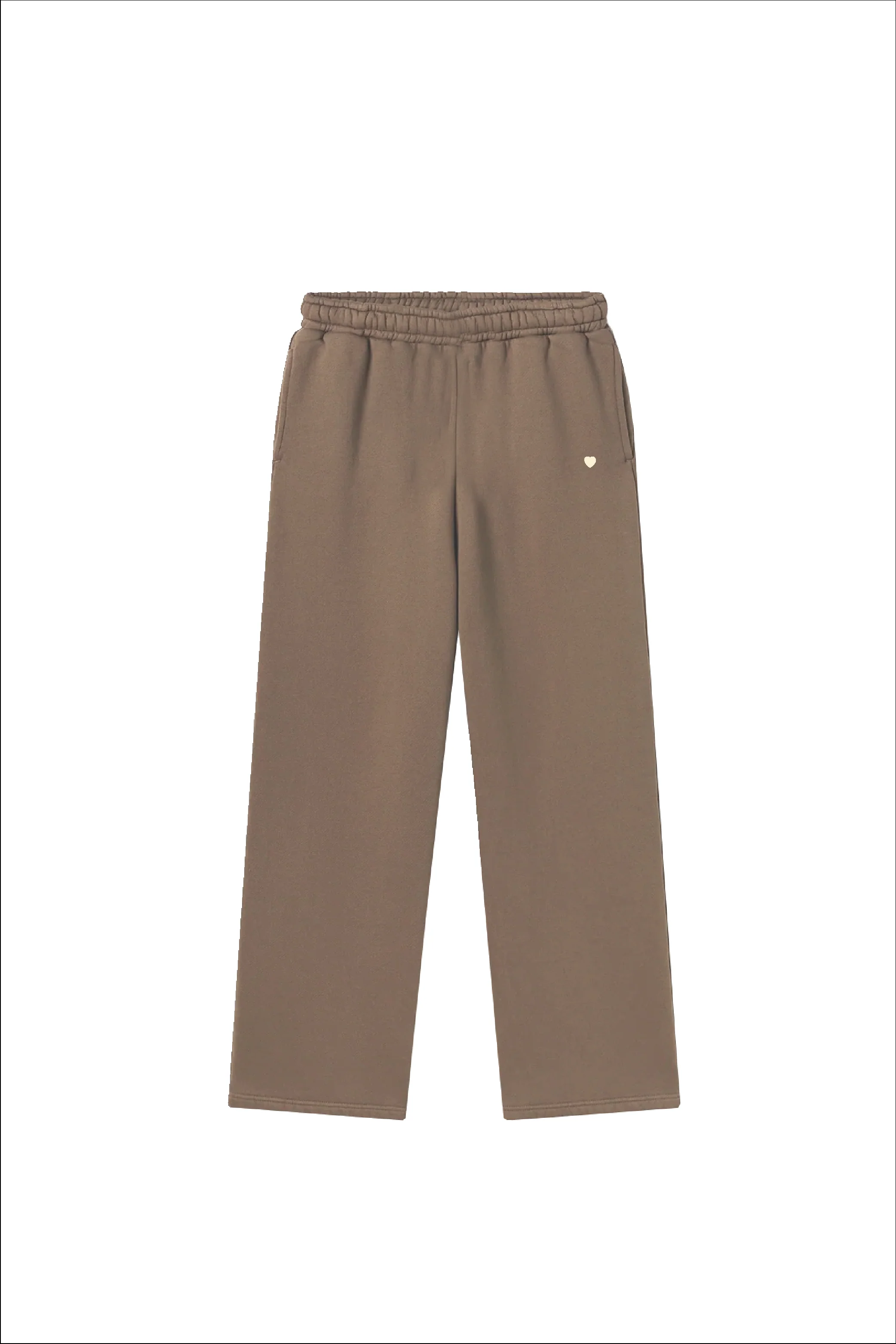 SELF LOVE SOCIETY HEART MOCHA & CREAM EMBROIDERED STRAIGHT LEG JOGGER - Image 4