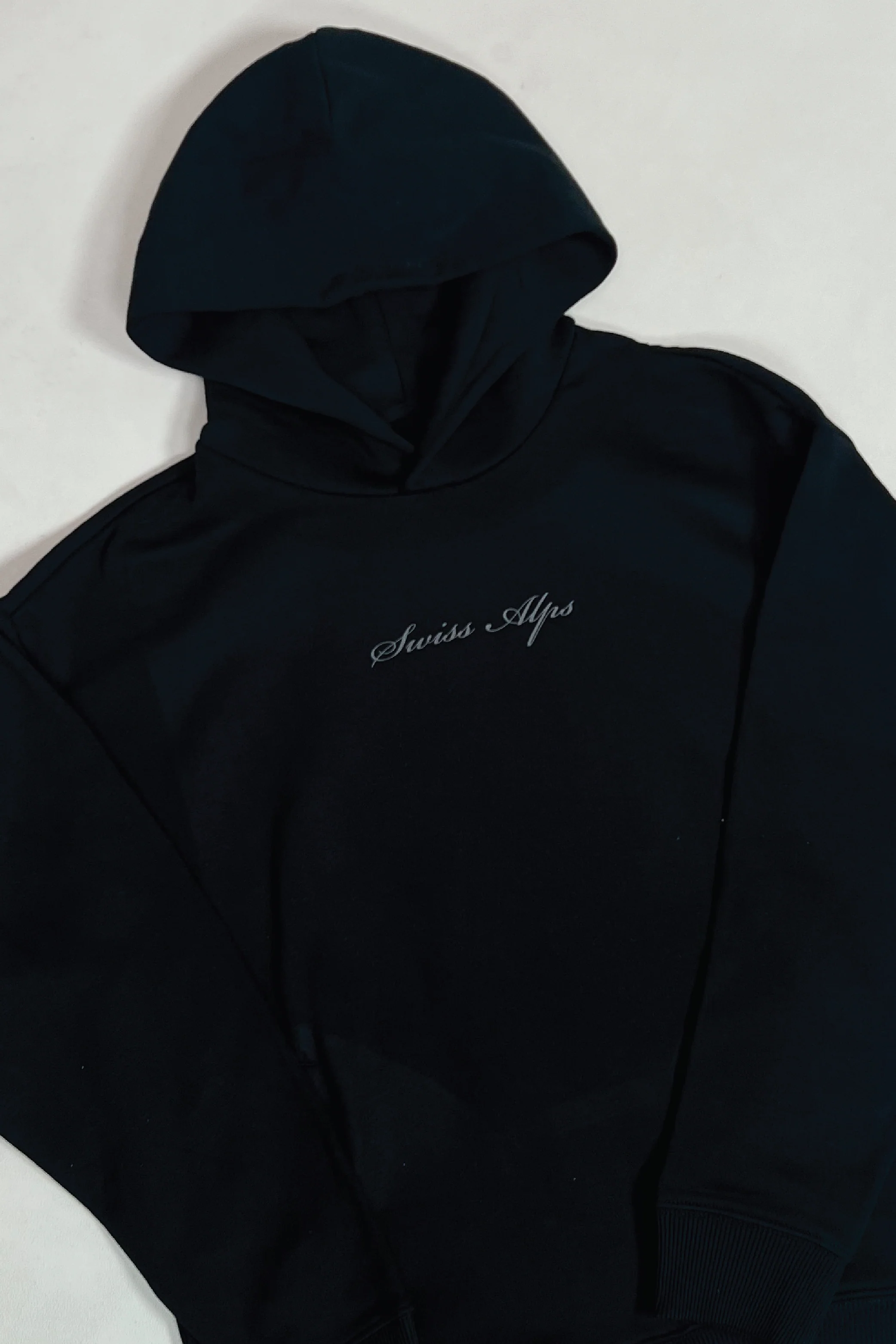 Ski club black printed premium relaxed hoodie - Image 5