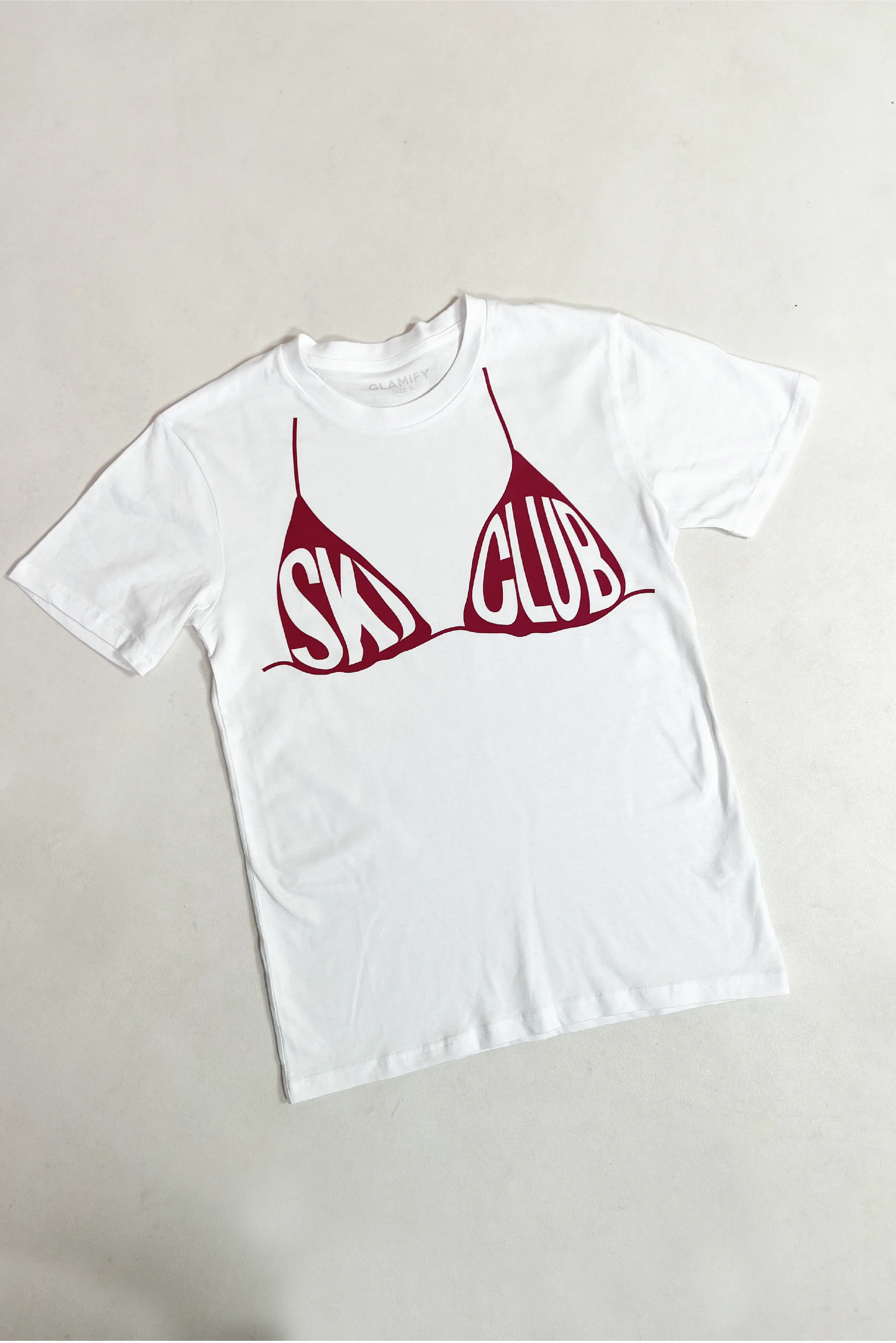 Ski club bra white printed t-shirt - Image 3