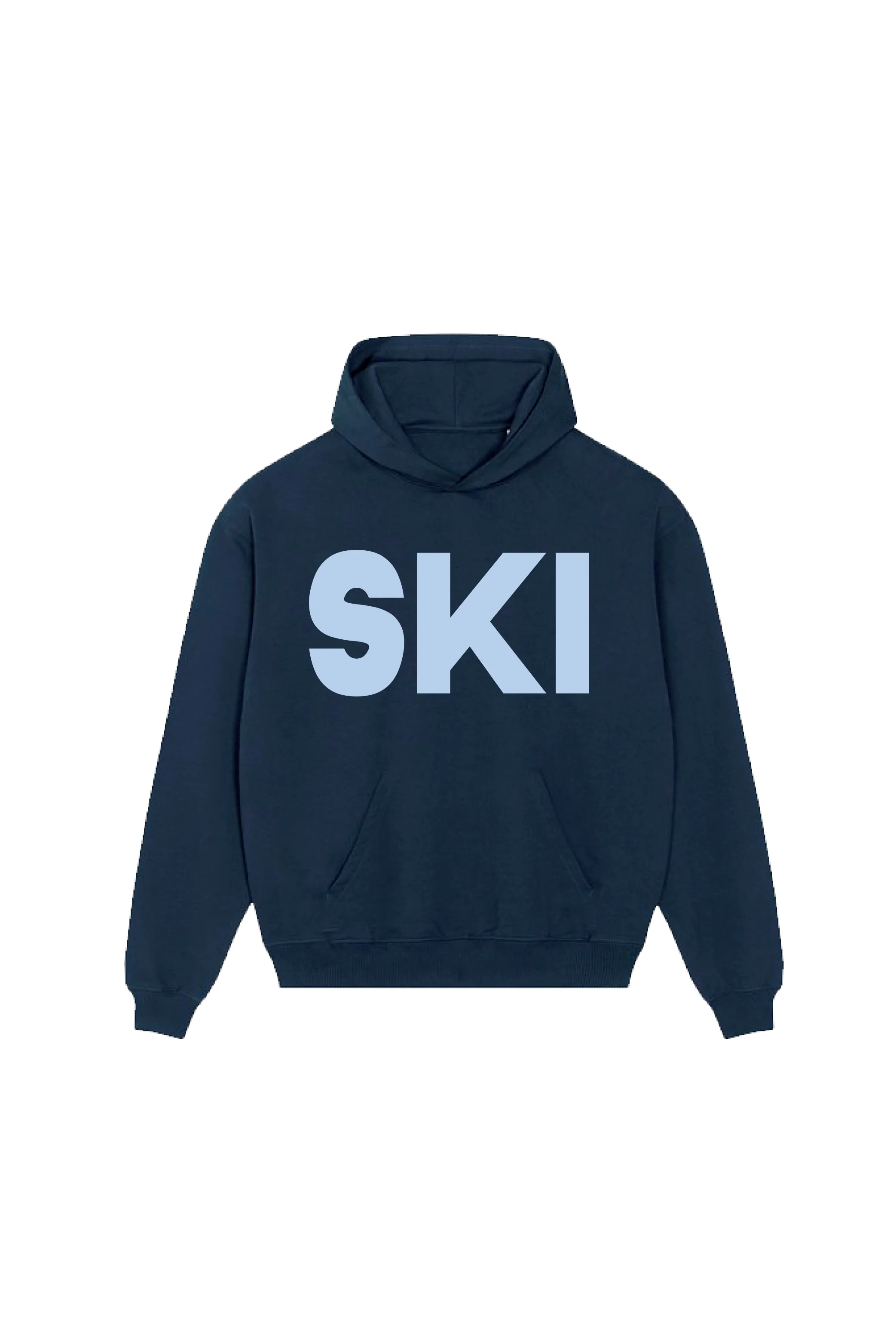SKI ESSENTIAL NAVY PRINTED HOODIE - Image 2