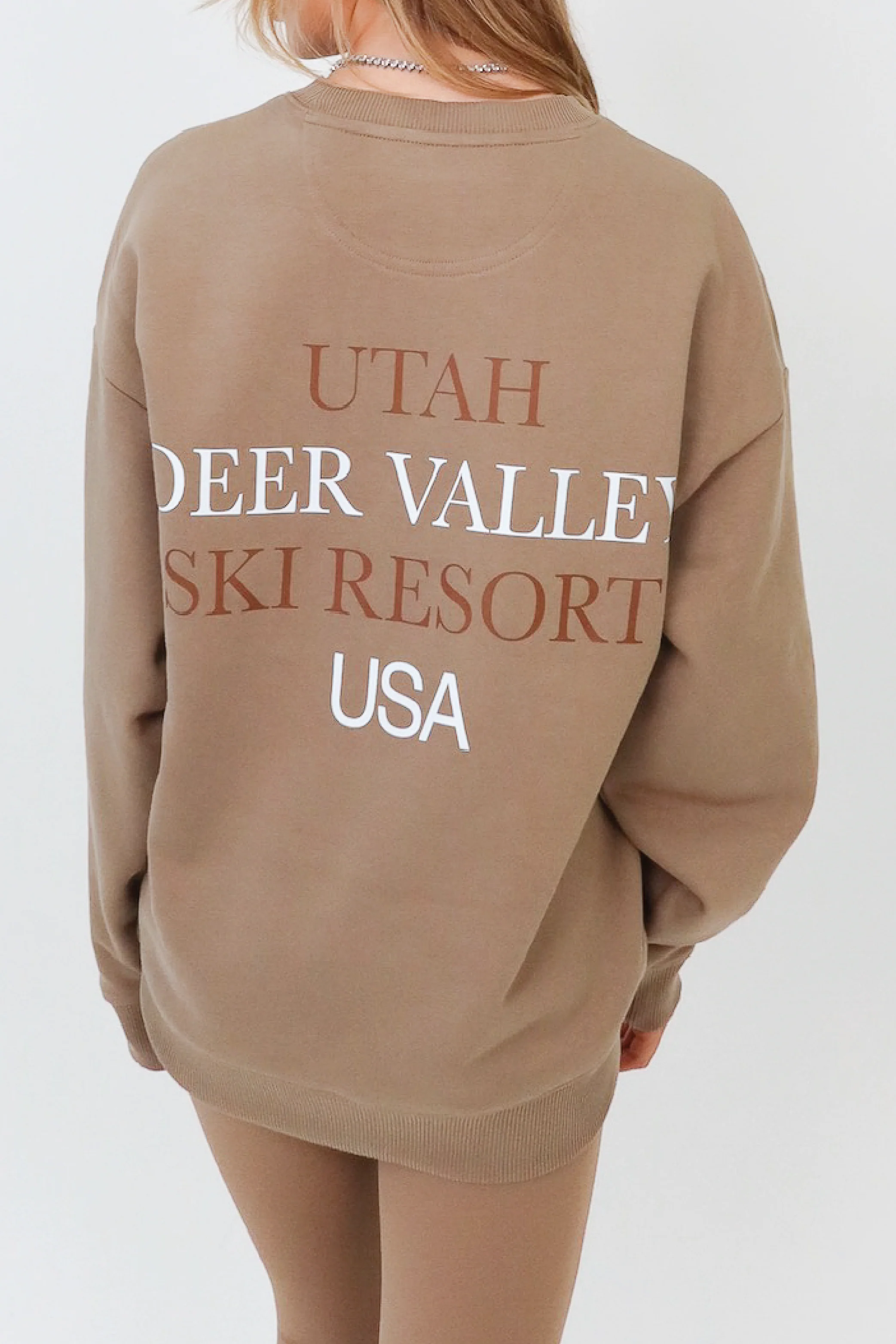 Ski resort mocha printed sweater - Image 2