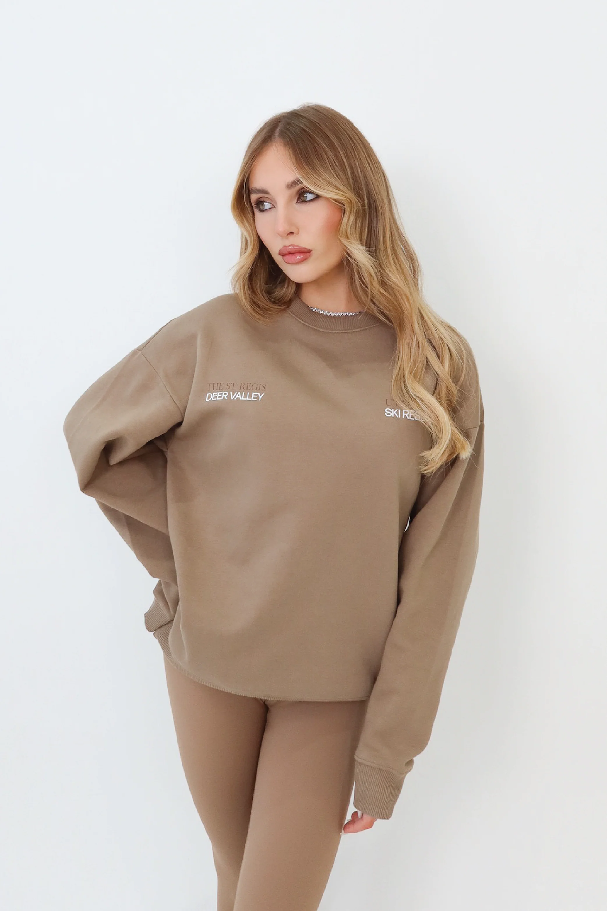Ski resort mocha printed sweater - Image 3