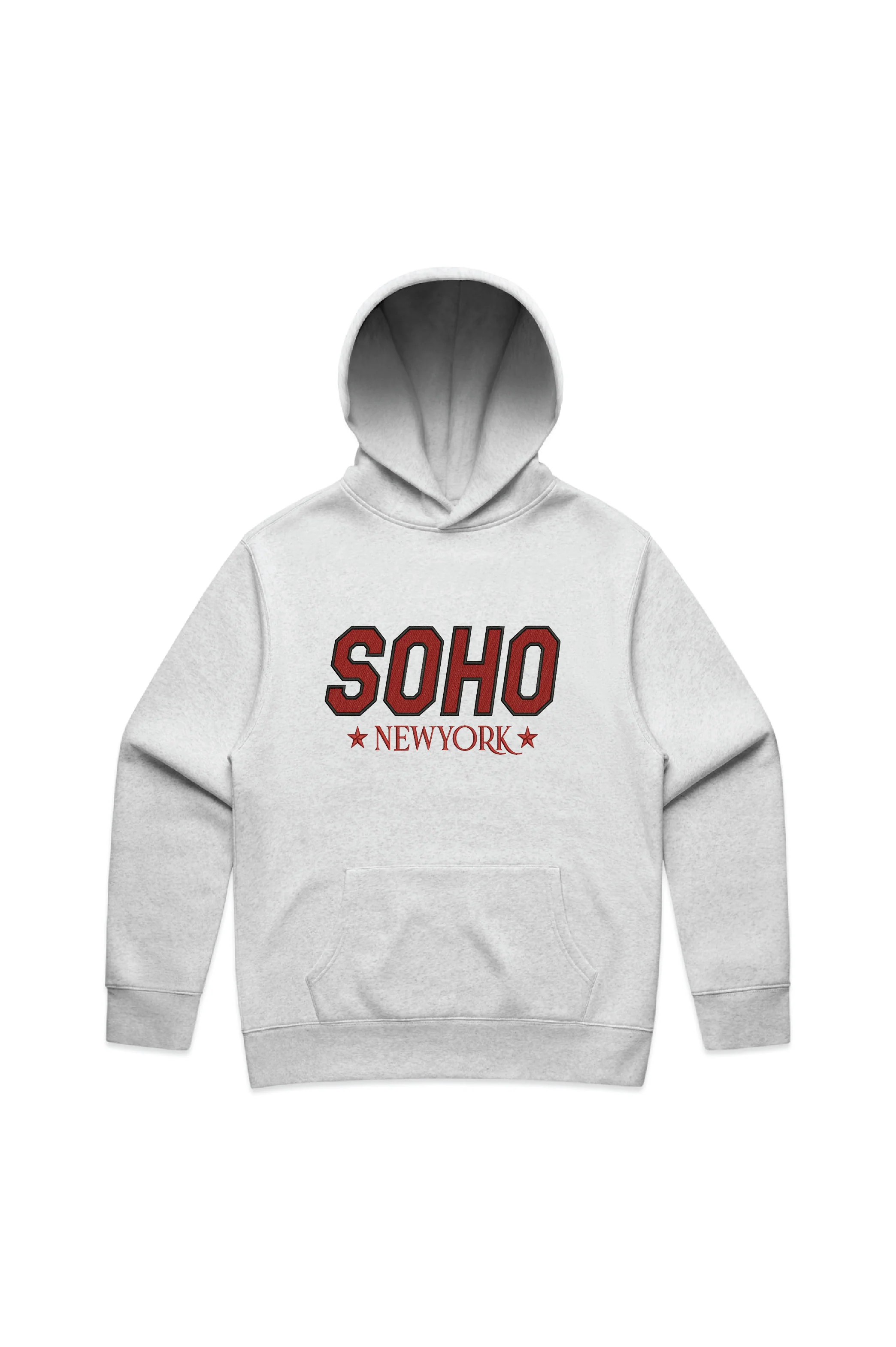 Soho marl grey embroidered premium relaxed hoodie - Image 4
