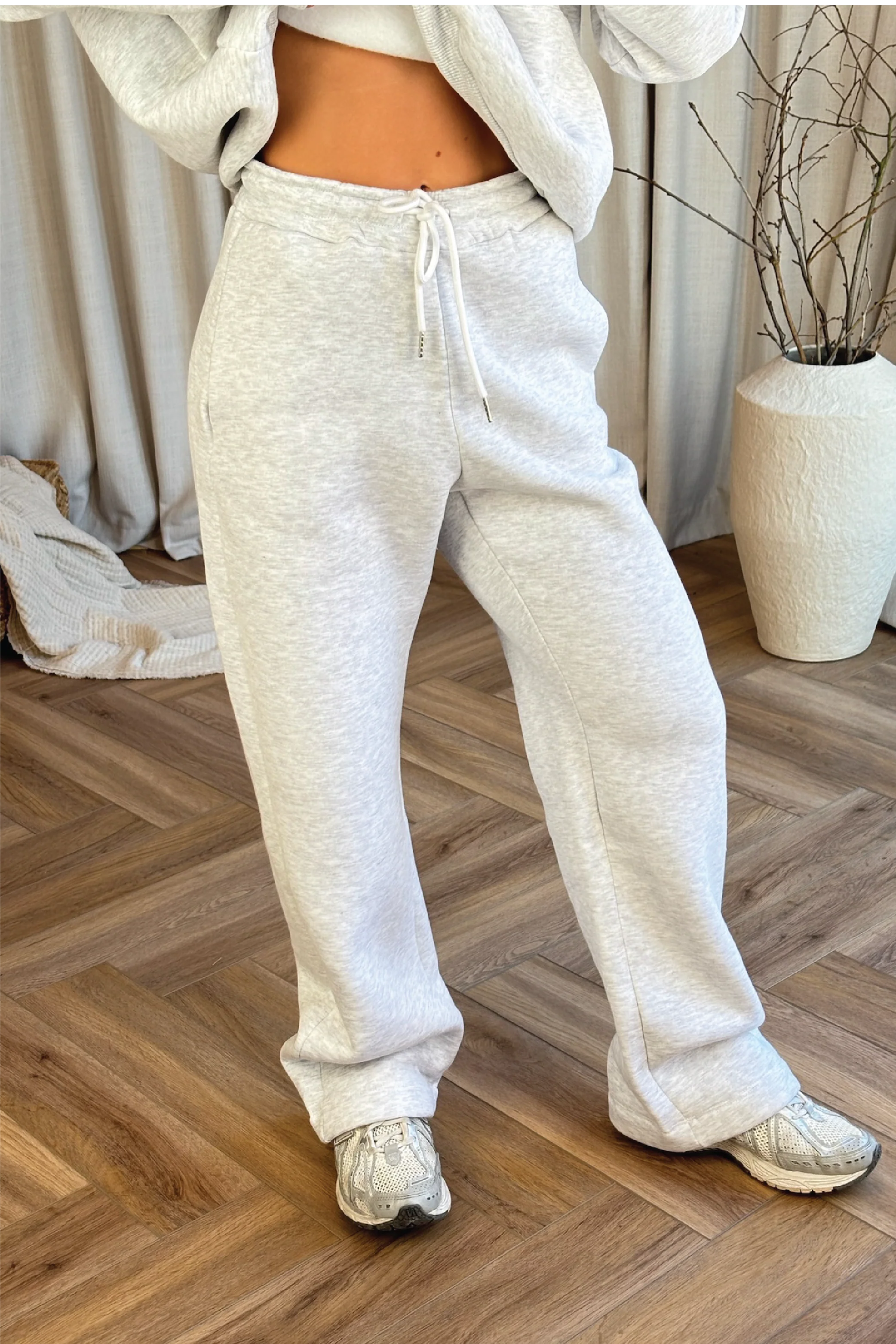 St Moritz marl embroidered pull over hoodie & wide leg trousers loungewear - Image 4