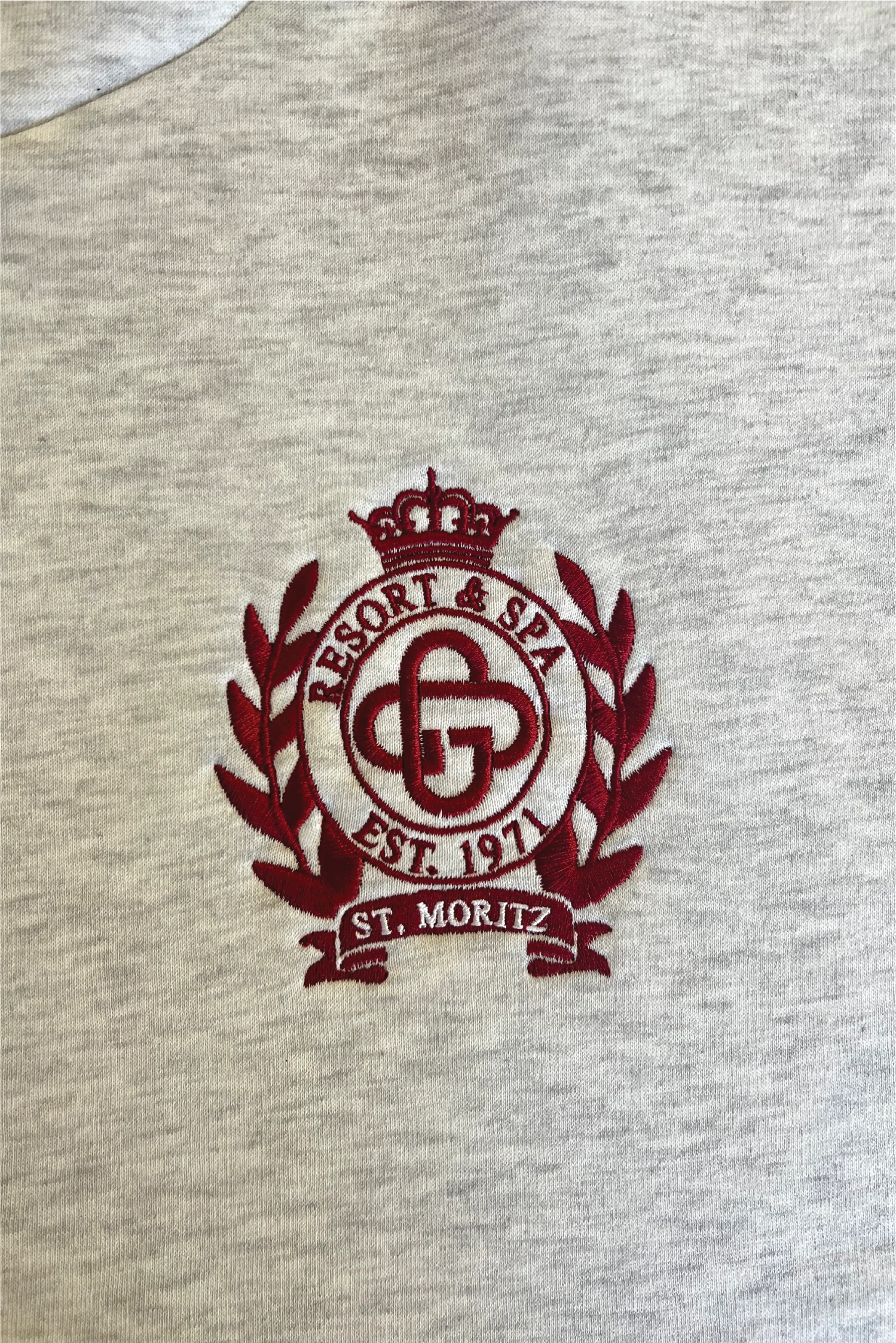 St Moritz marl embroidered pull over hoodie & wide leg trousers loungewear - Image 5