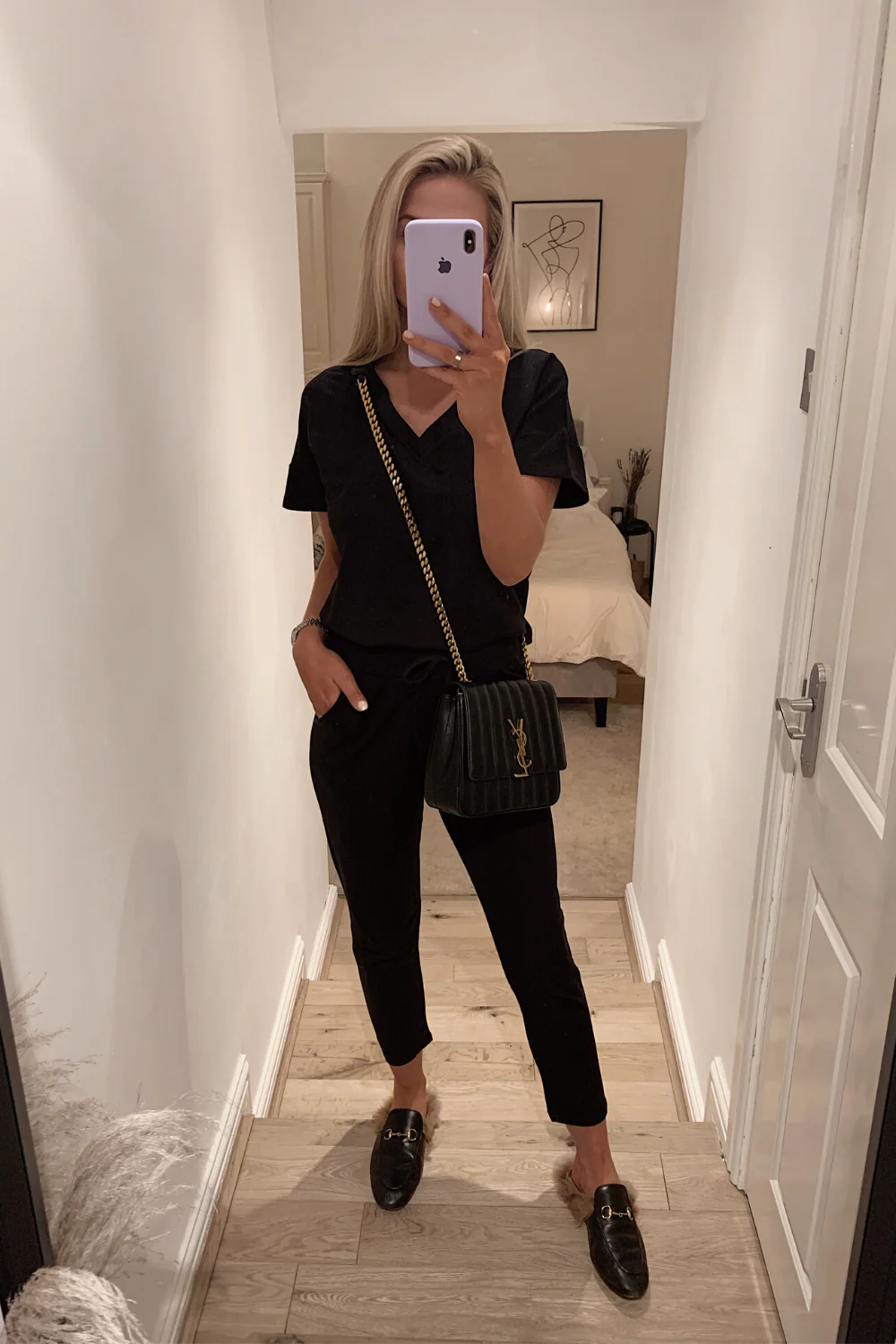 STELLA Black V Neck Loungewear Set - Image 6