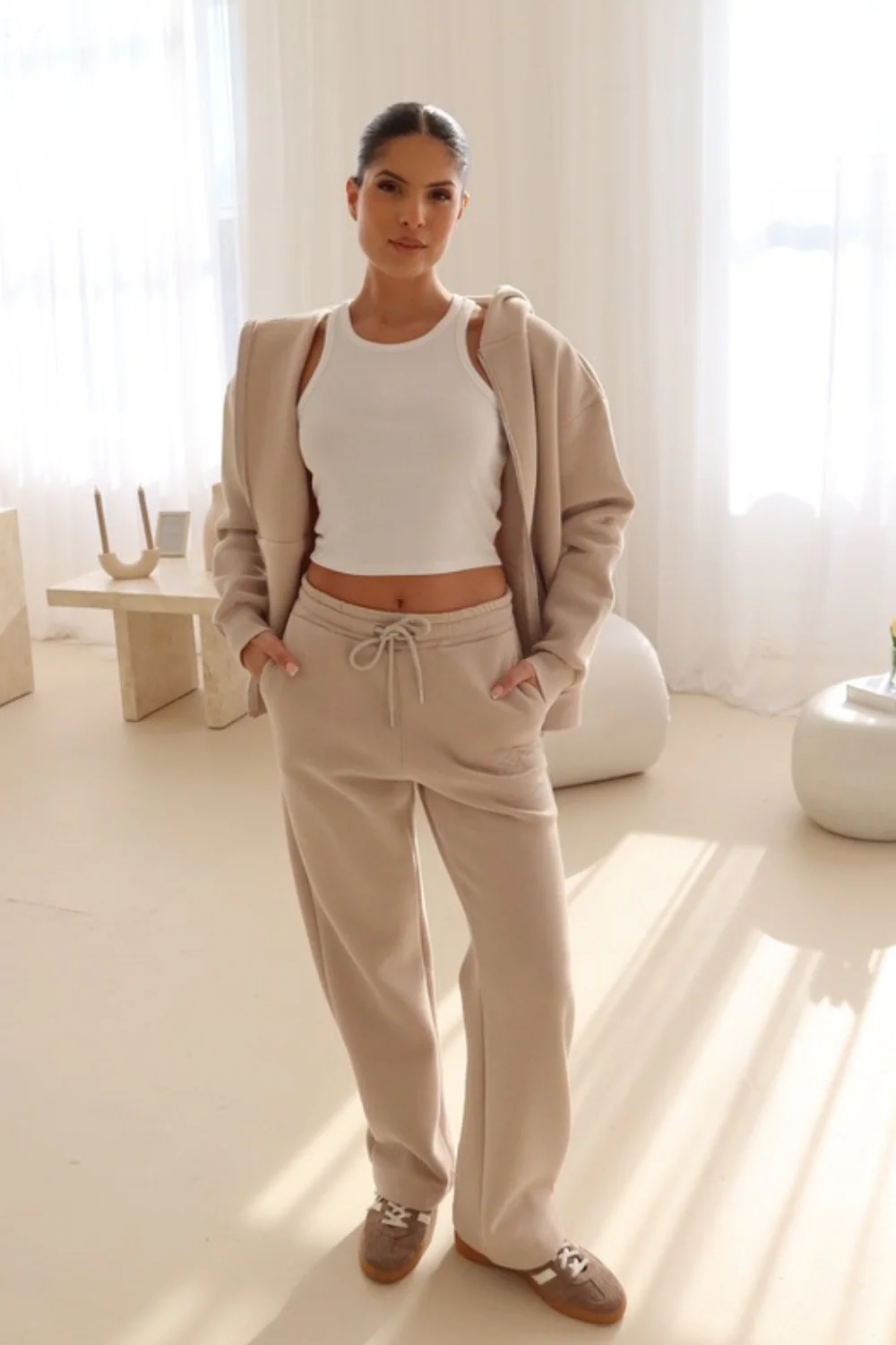 Stone embroidered logo straight leg jogger - Image 3
