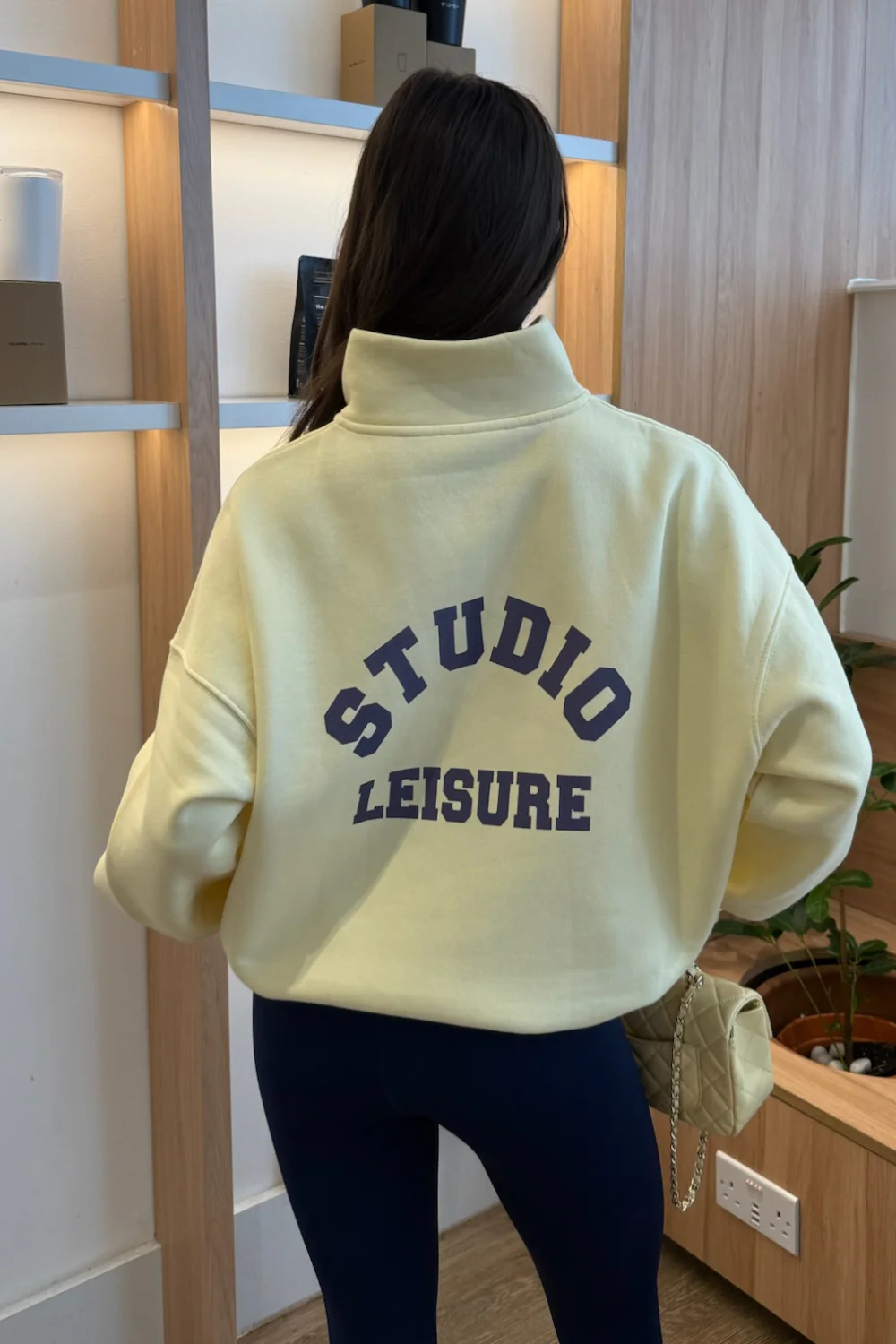 STUDIO LEISURE BUTTER YELLOW PRINTED 3/4 ZIP - Image 3